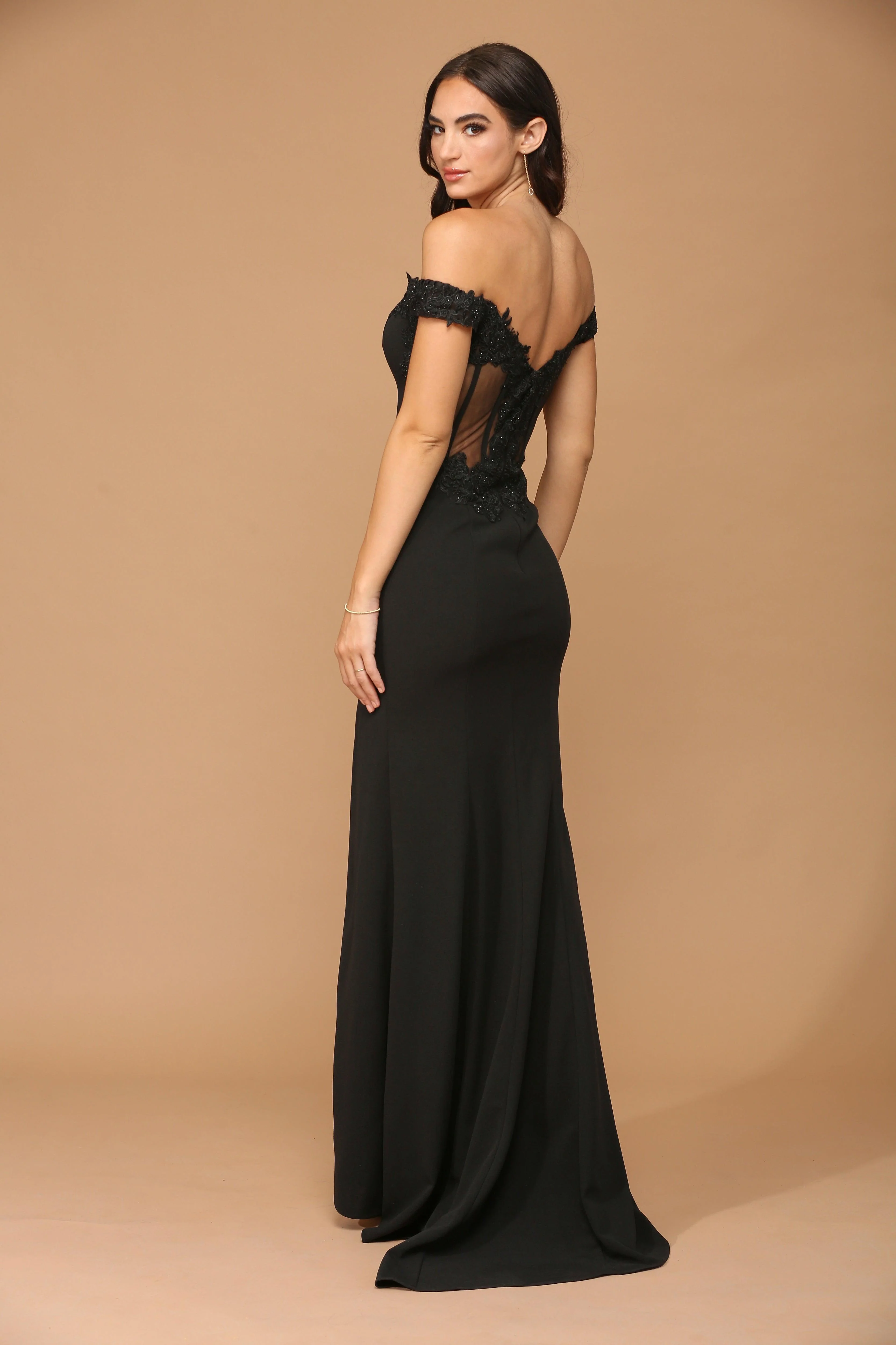 Long Off Shoulder Formal Evening Prom Dress