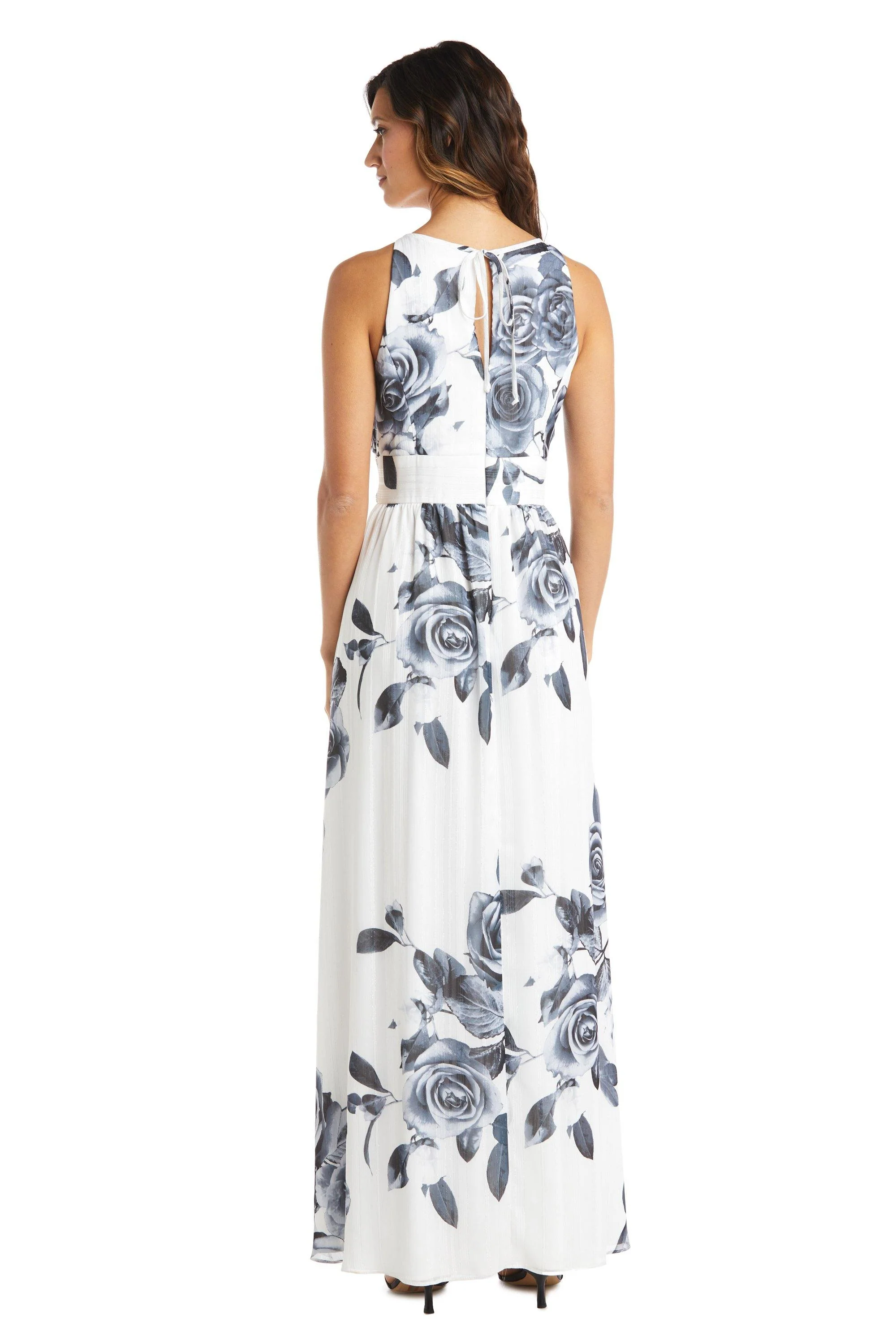 R&M Richards 7045 Long Formal Chiffon Print Dress