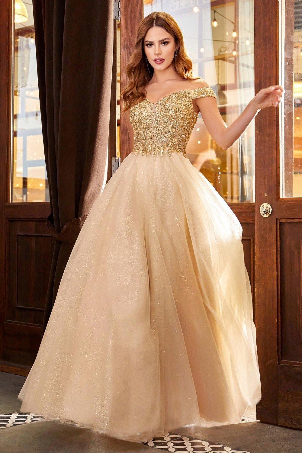 Cinderella Divine CD0177 Off Shoulder Long Prom Dress Sale