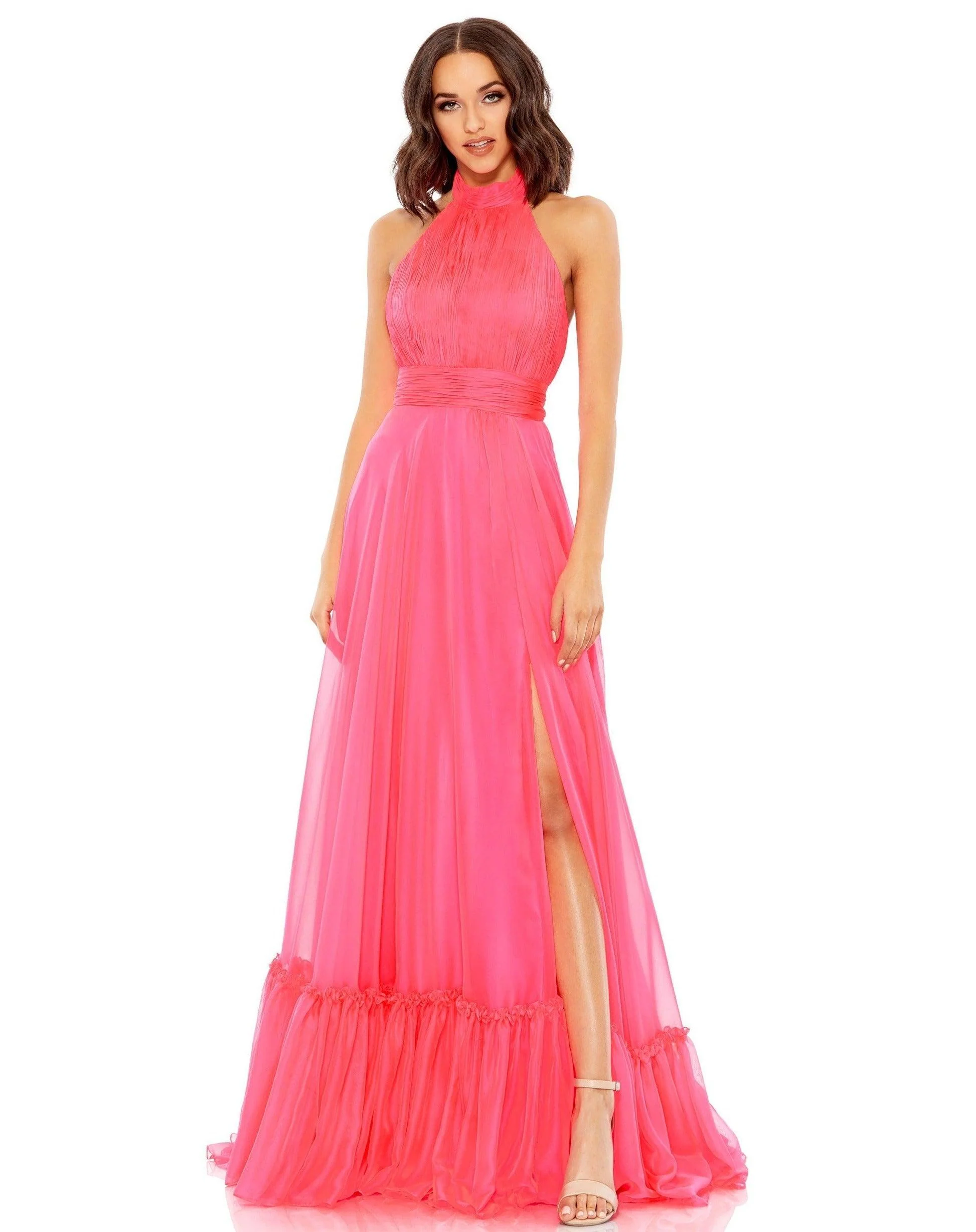 Mac Duggal Prom Long Halter Chiffon Dress Sale