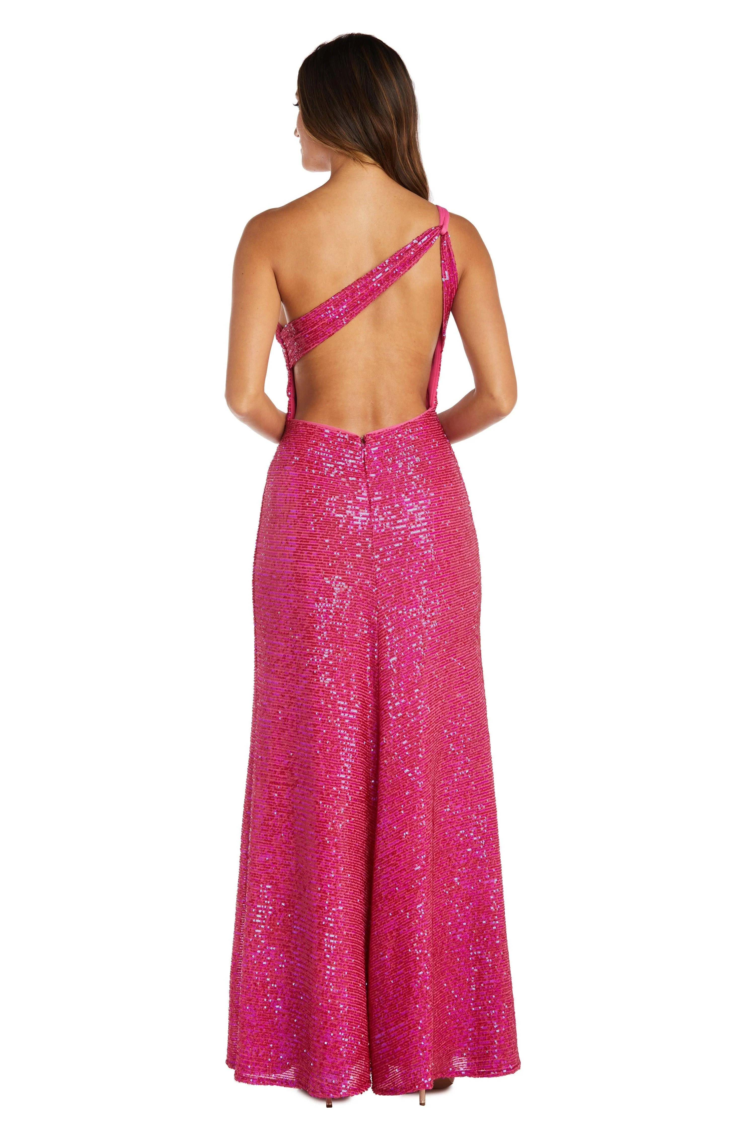 Morgan & Co 12992 Long One Shoulder Prom Dress