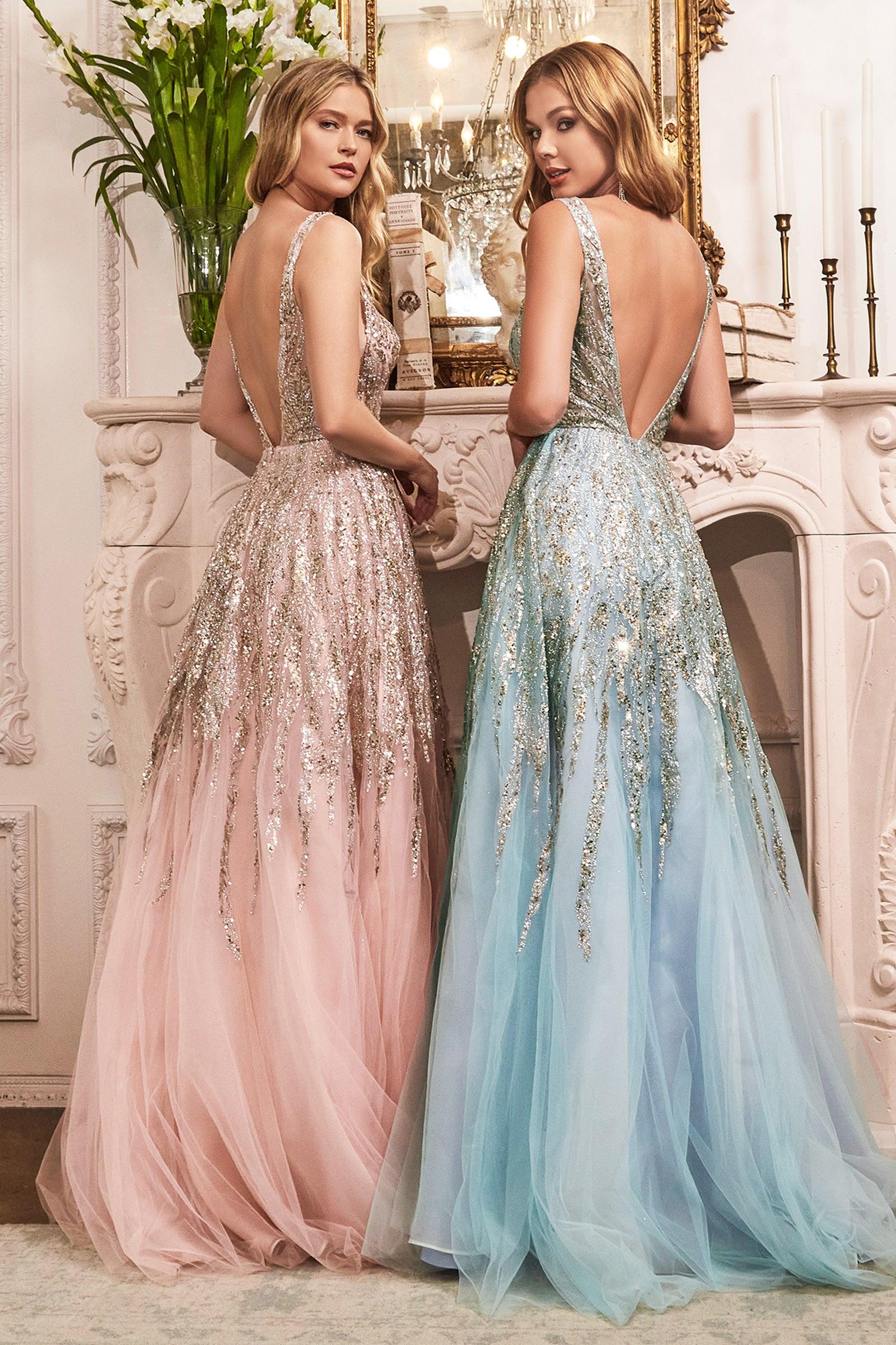 Cinderella Divine C135 Formal Glitter Long Prom Gown