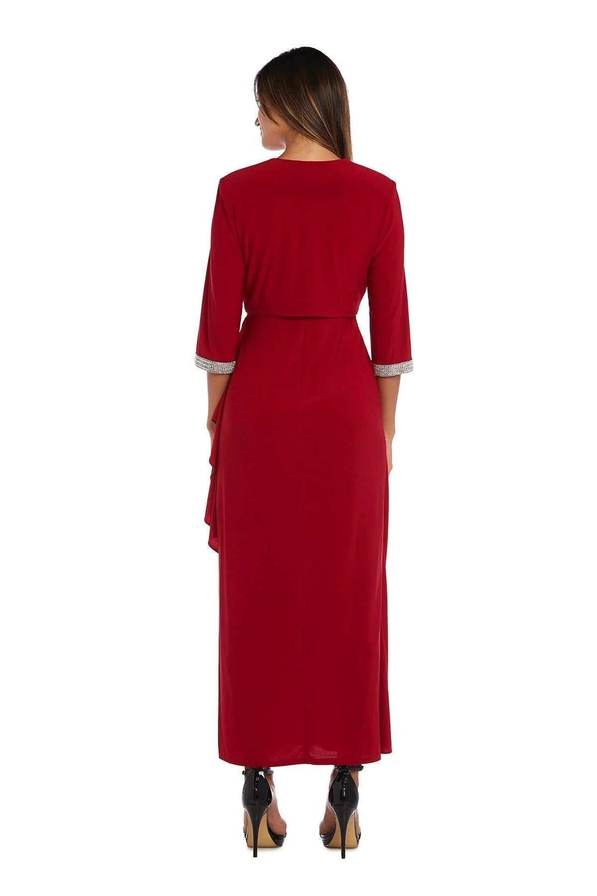 R&M Richards 3808 Evening Gown And Cropped Jacket Set