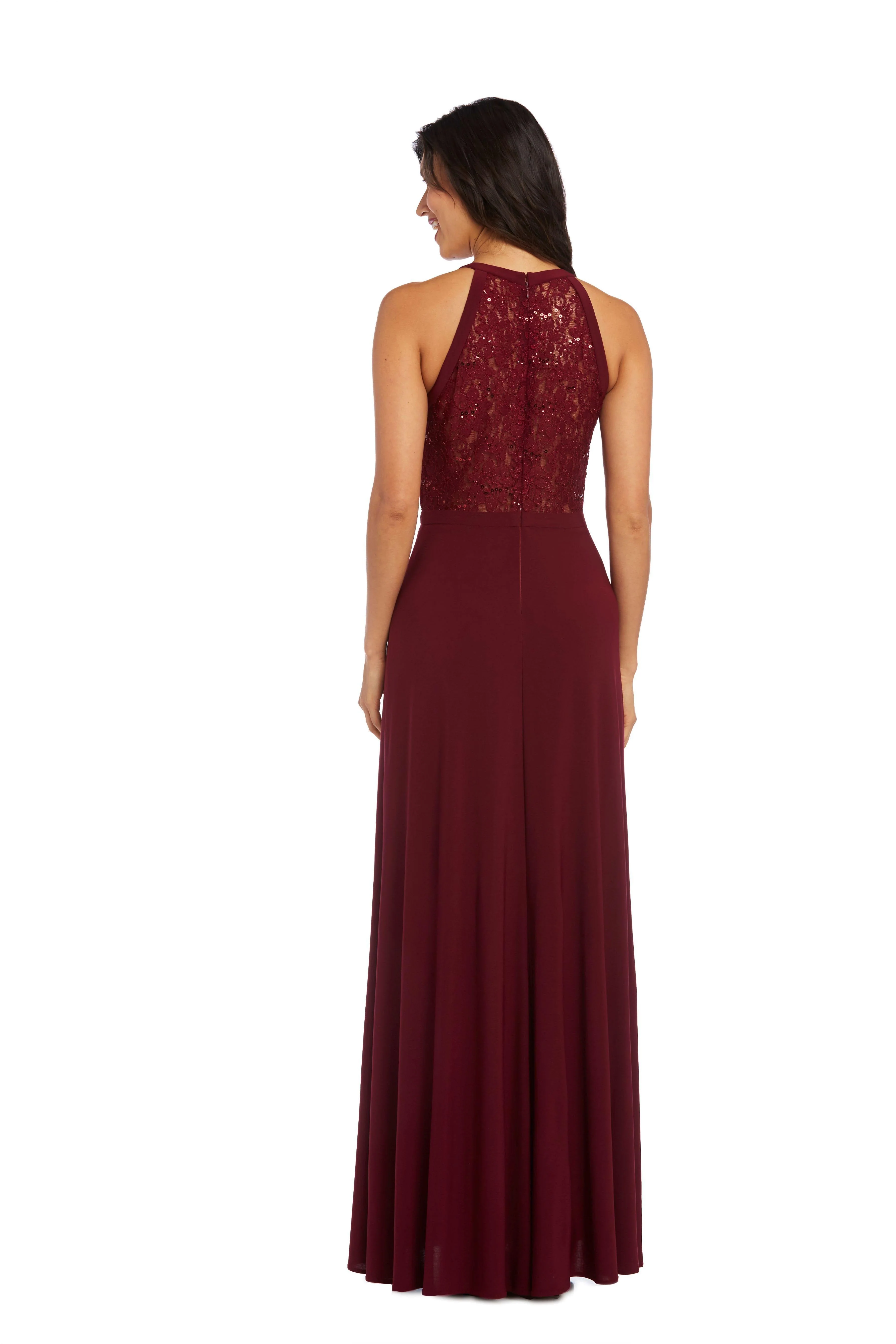 Nightway Long Formal Halter Petite Dress 21434P