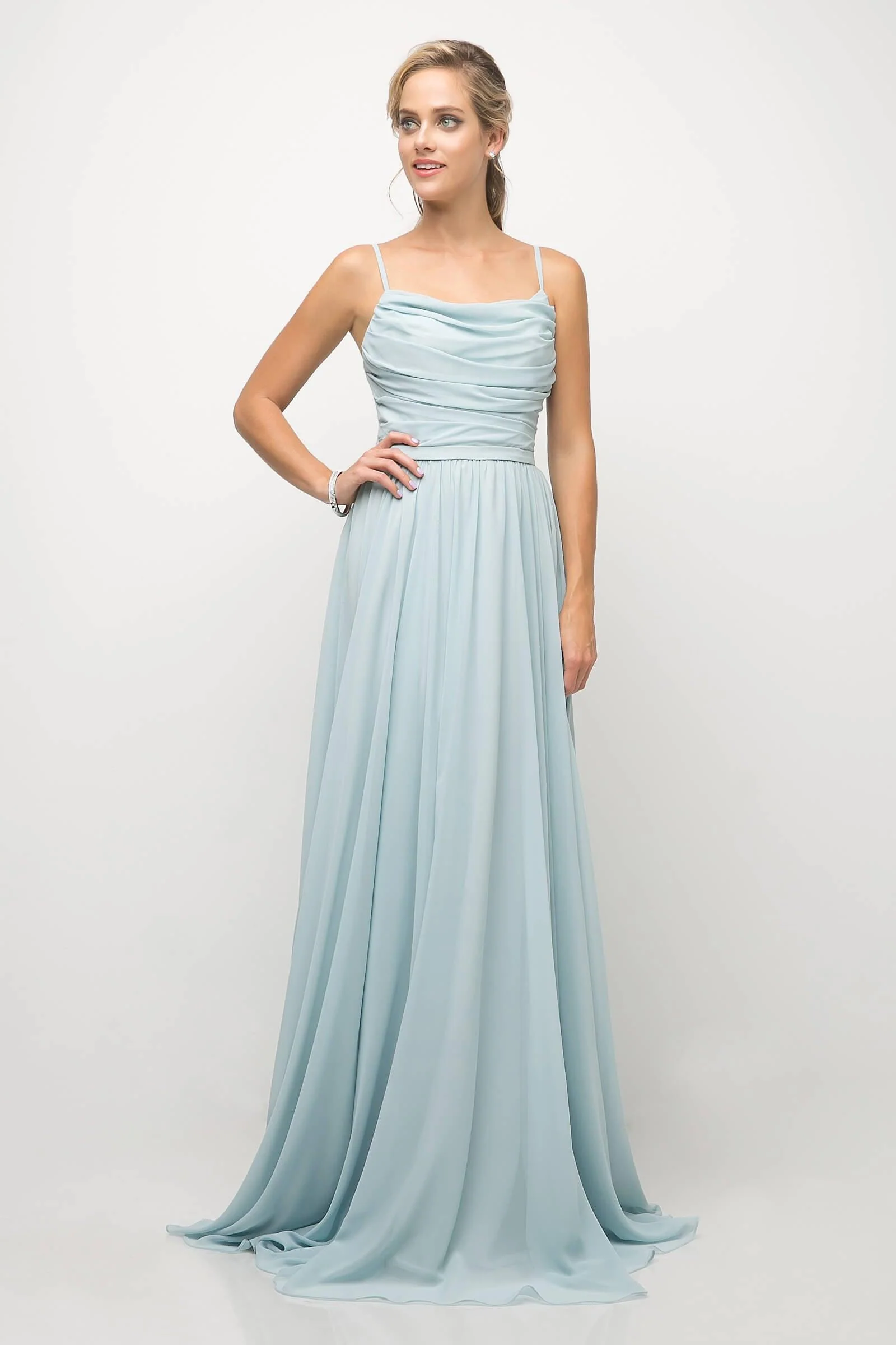 Cinderella Divine UR136 Long Formal Sleeveless Chiffon Prom Gown