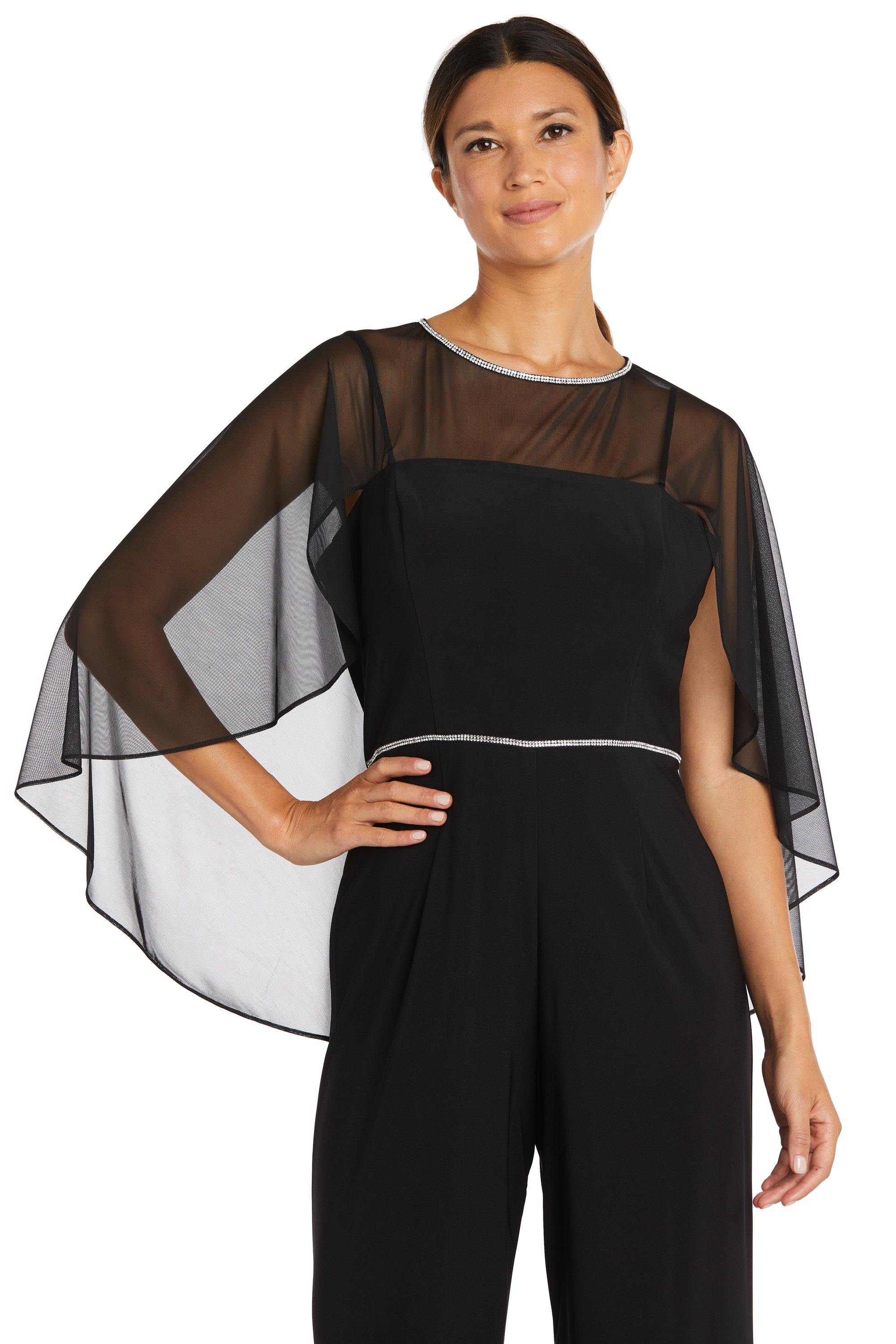 R&M Richards 2504P Formal Capelet Jumpsuit
