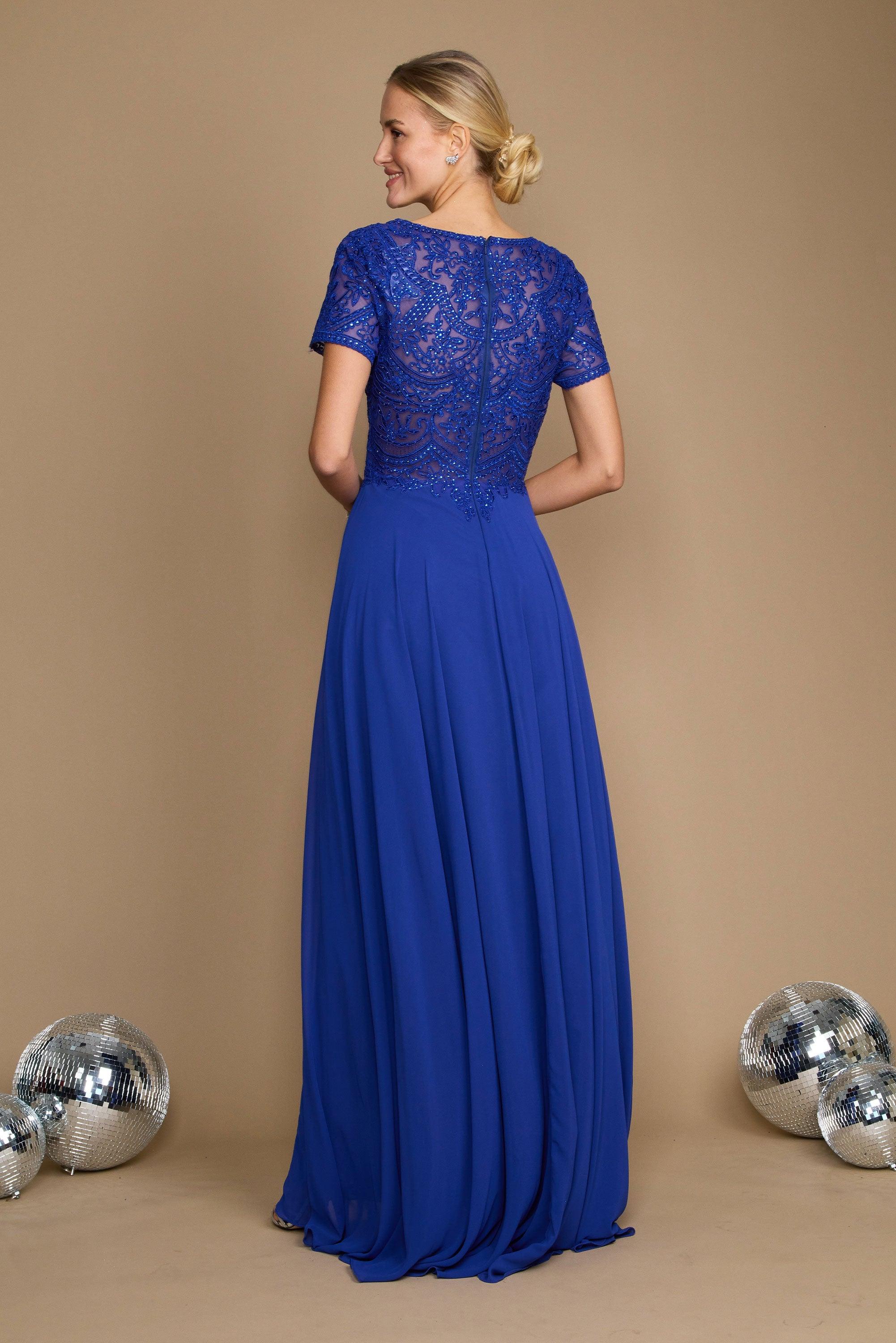 Dylan & Davids Short Sleeve Formal Mother of the Bride Dress