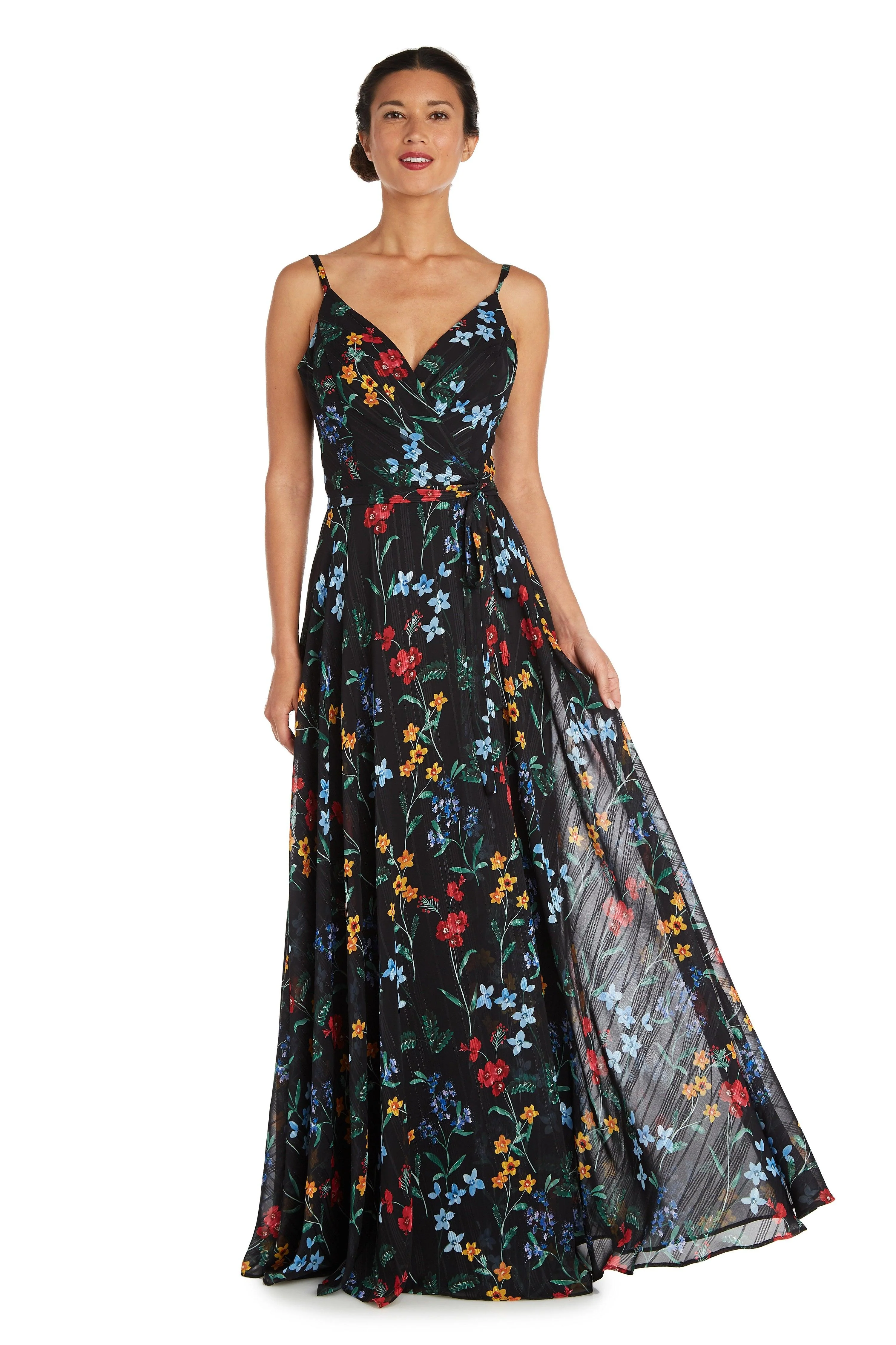 Nightway Long Formal Petite Floral Dress 22040P