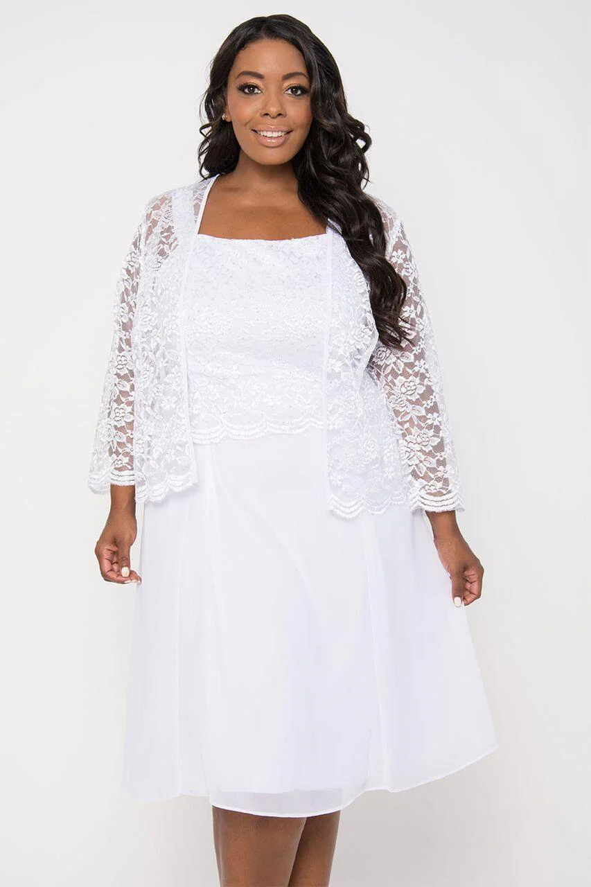 Short Mother Of The Bride Dress With Jacket Sale