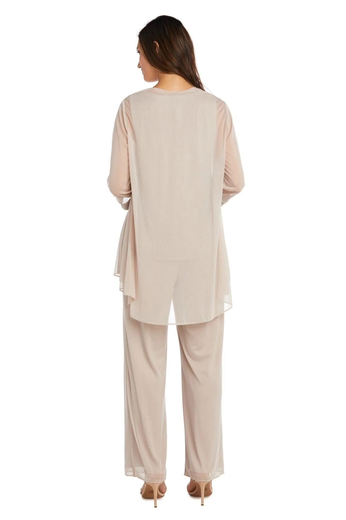 R&M Richards 2593 Long Formal Chiffon Pant Suit