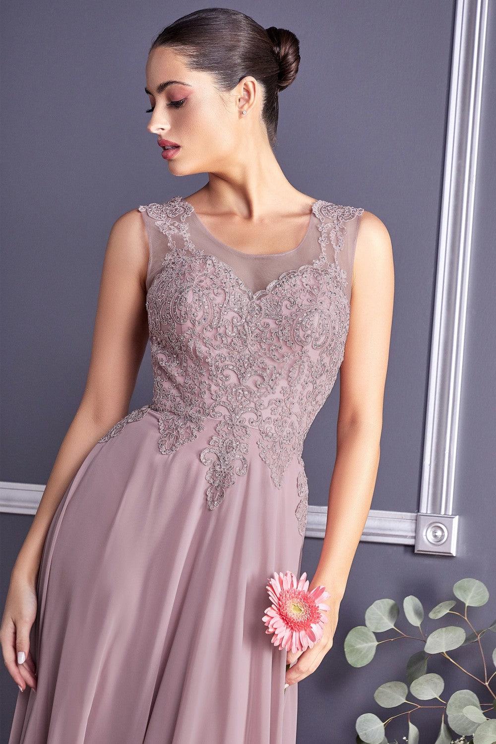 Cinderella Divine CD2635 Long Jewel Embellished Formal Prom Gown