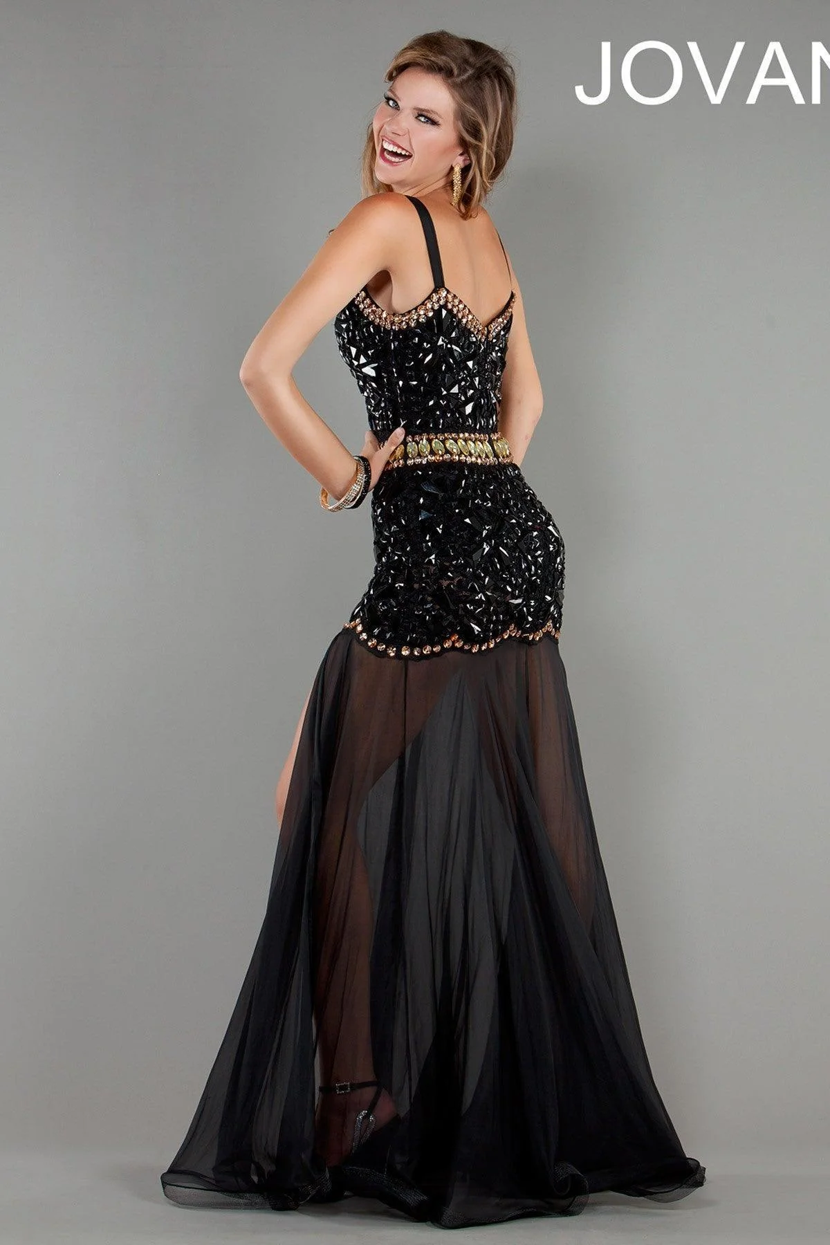 Jovani Long Beaded Prom Dress Sale