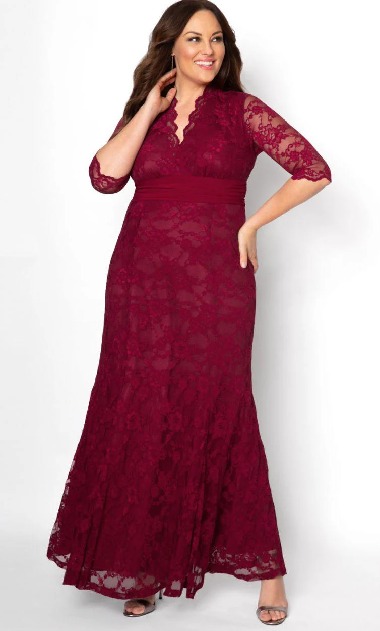 Kiyonna Screen Siren Lace Long Dress