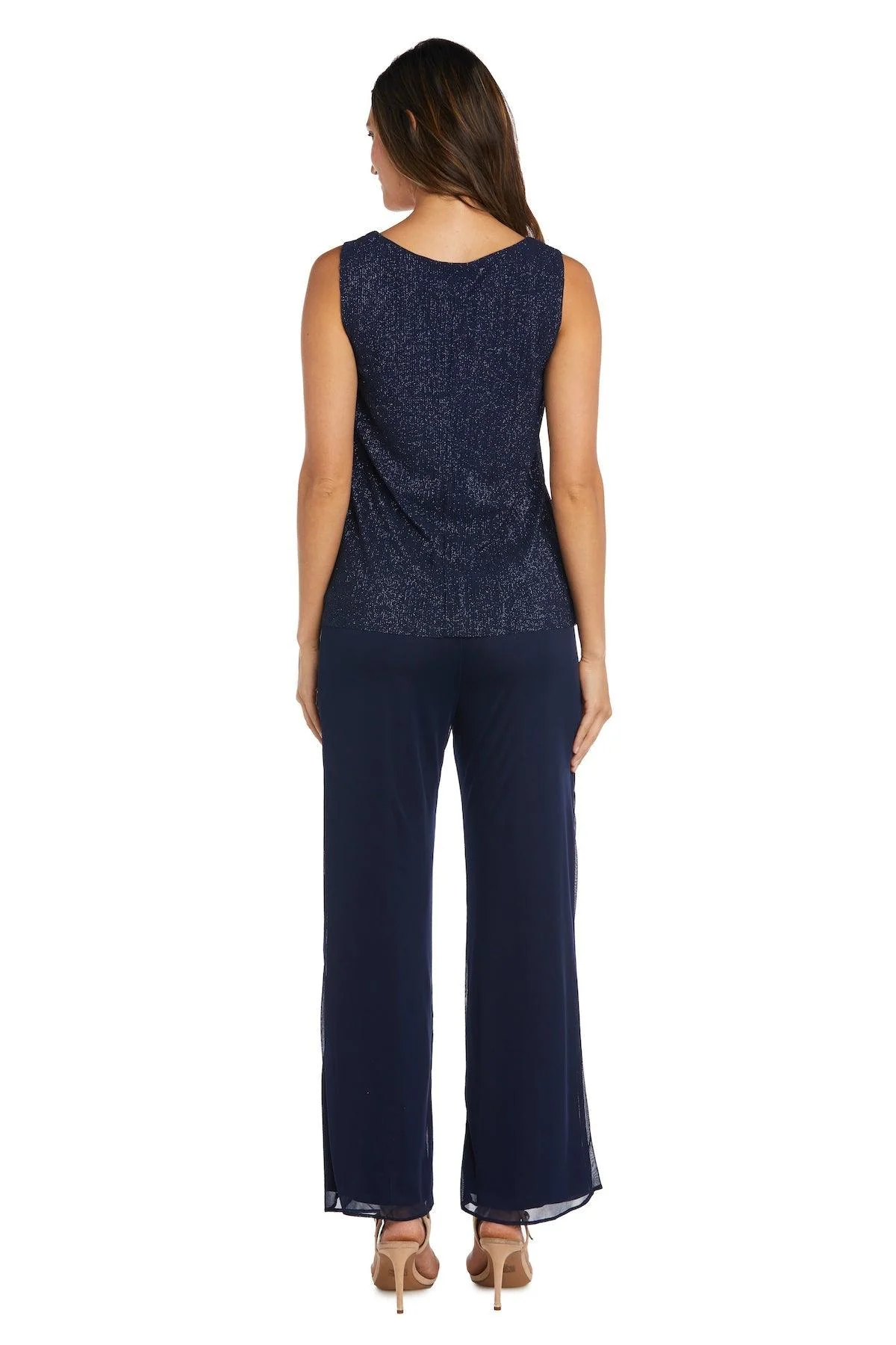 R&M Richards 2593 Long Formal Chiffon Pant Suit