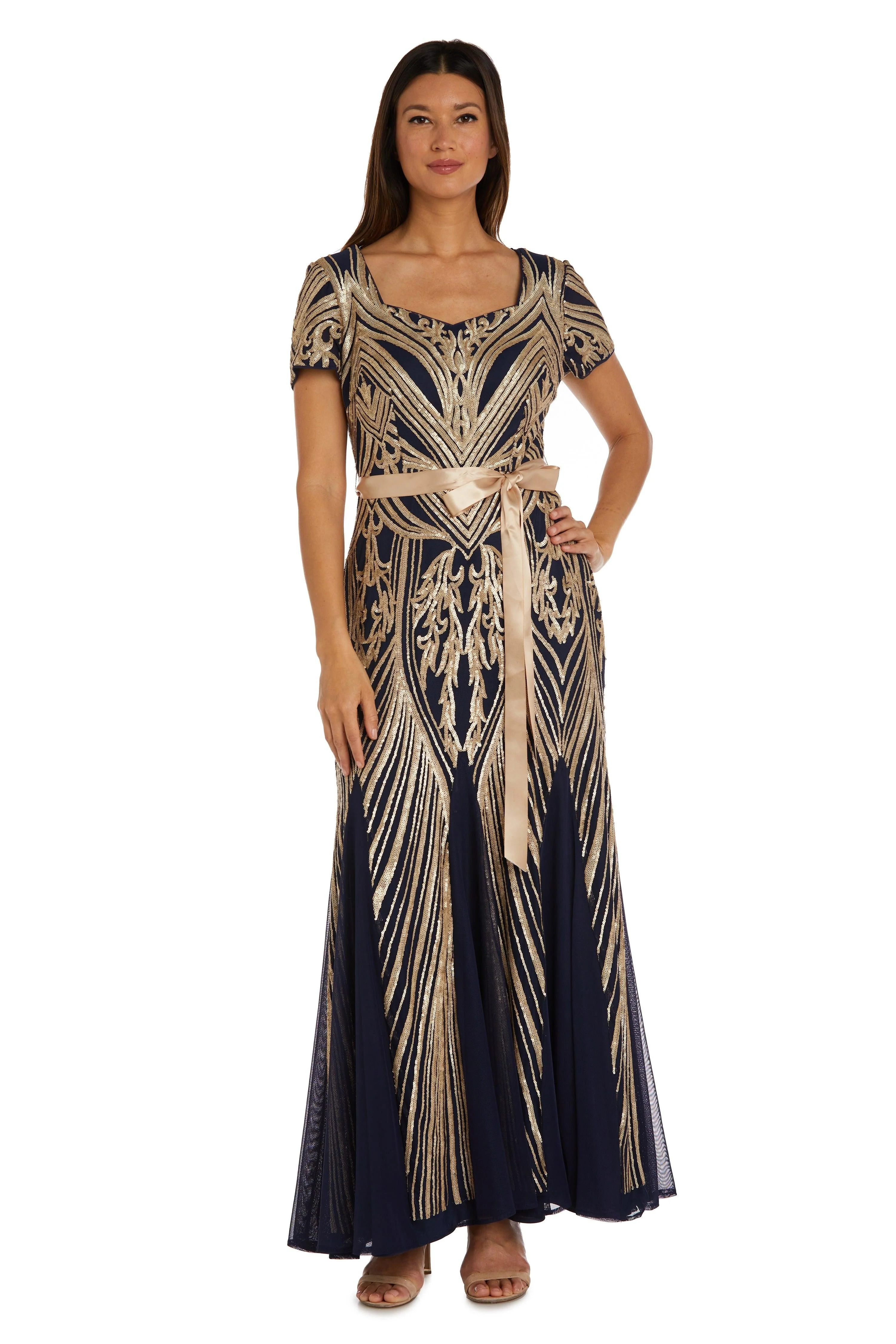 R&M Richards 7385 Long Mother Of The Bride Dress