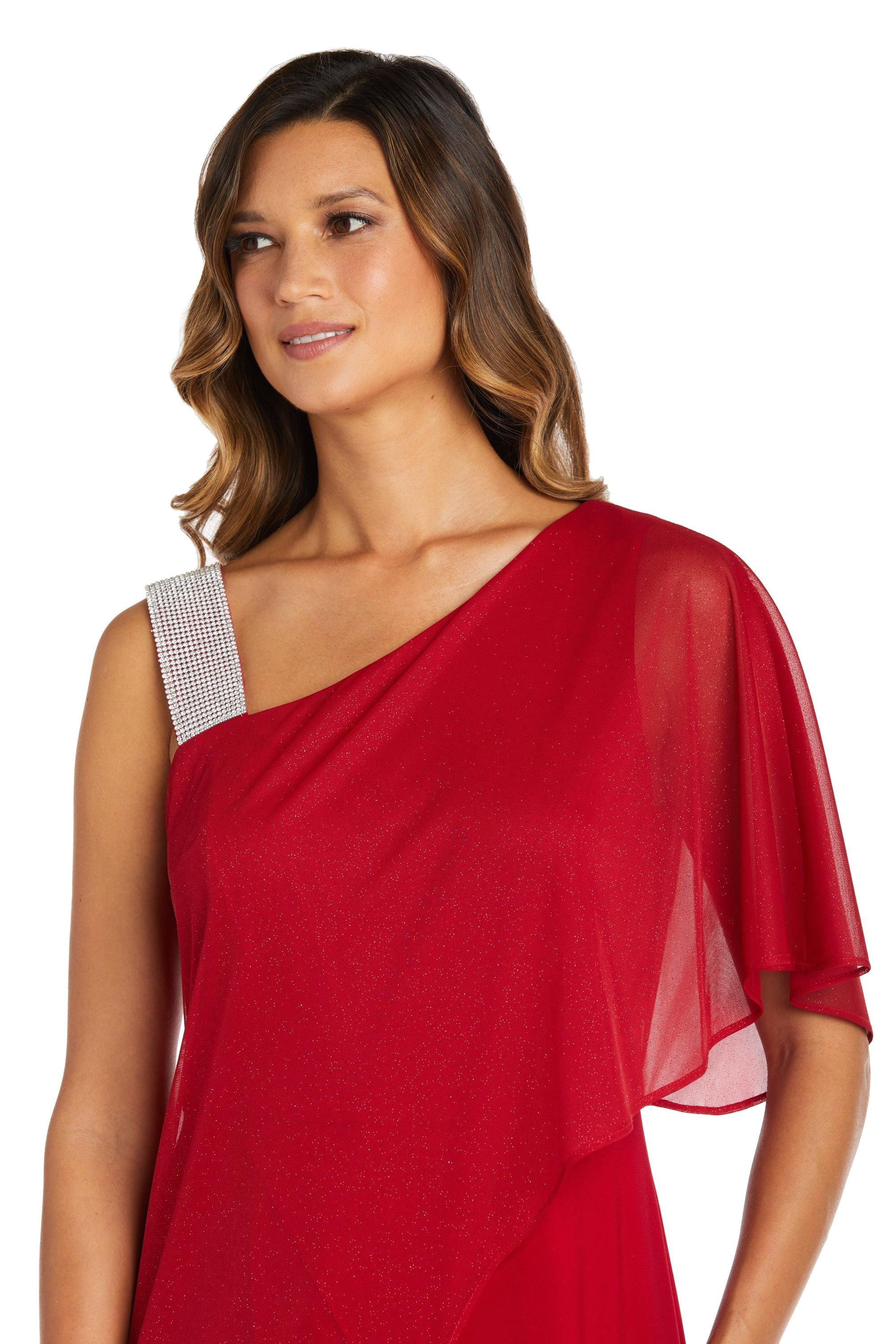 R&M Richards 7460 One Shoulder Jumpsuit