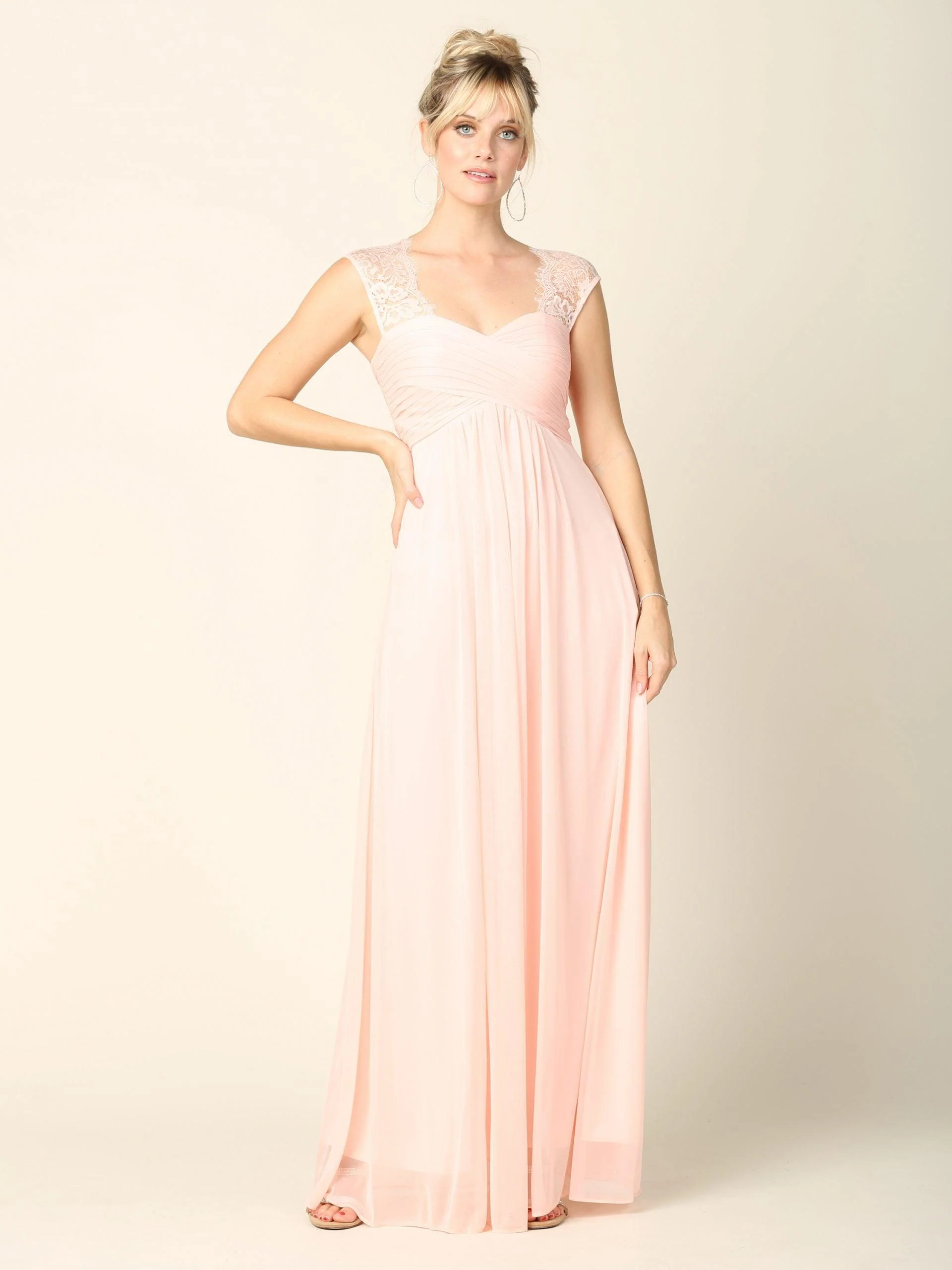 Long Formal Sleeveless Chiffon Bridesmaids Dress