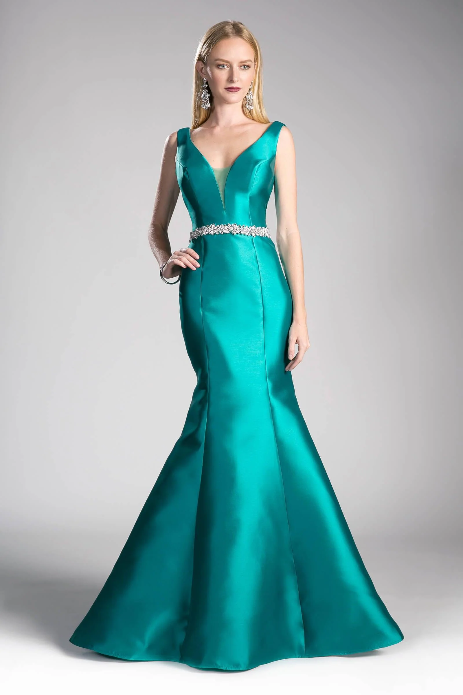 Cinderella Divine CR807 Prom Long Sleeveless Mermaid Evening Gown