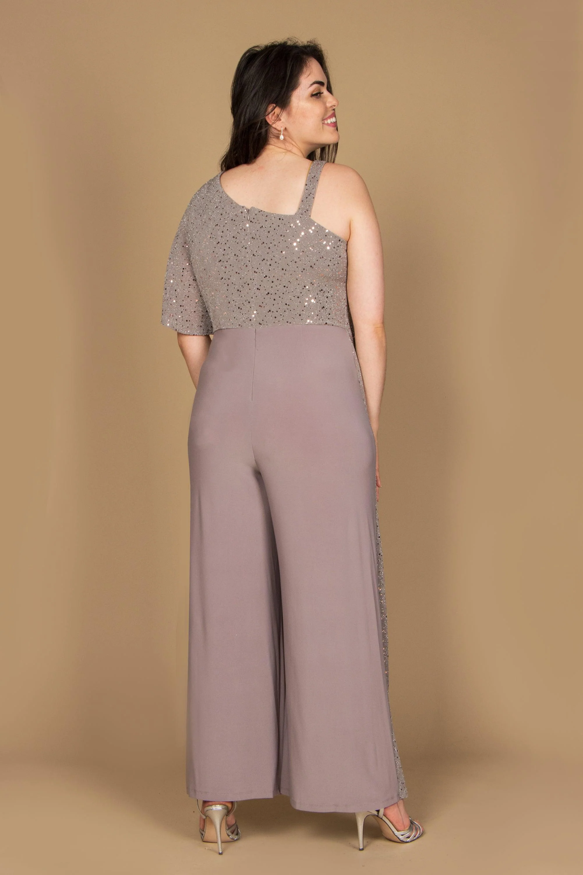 R&M Richards 3096 Jumpsuit Pant Sequined Overlay
