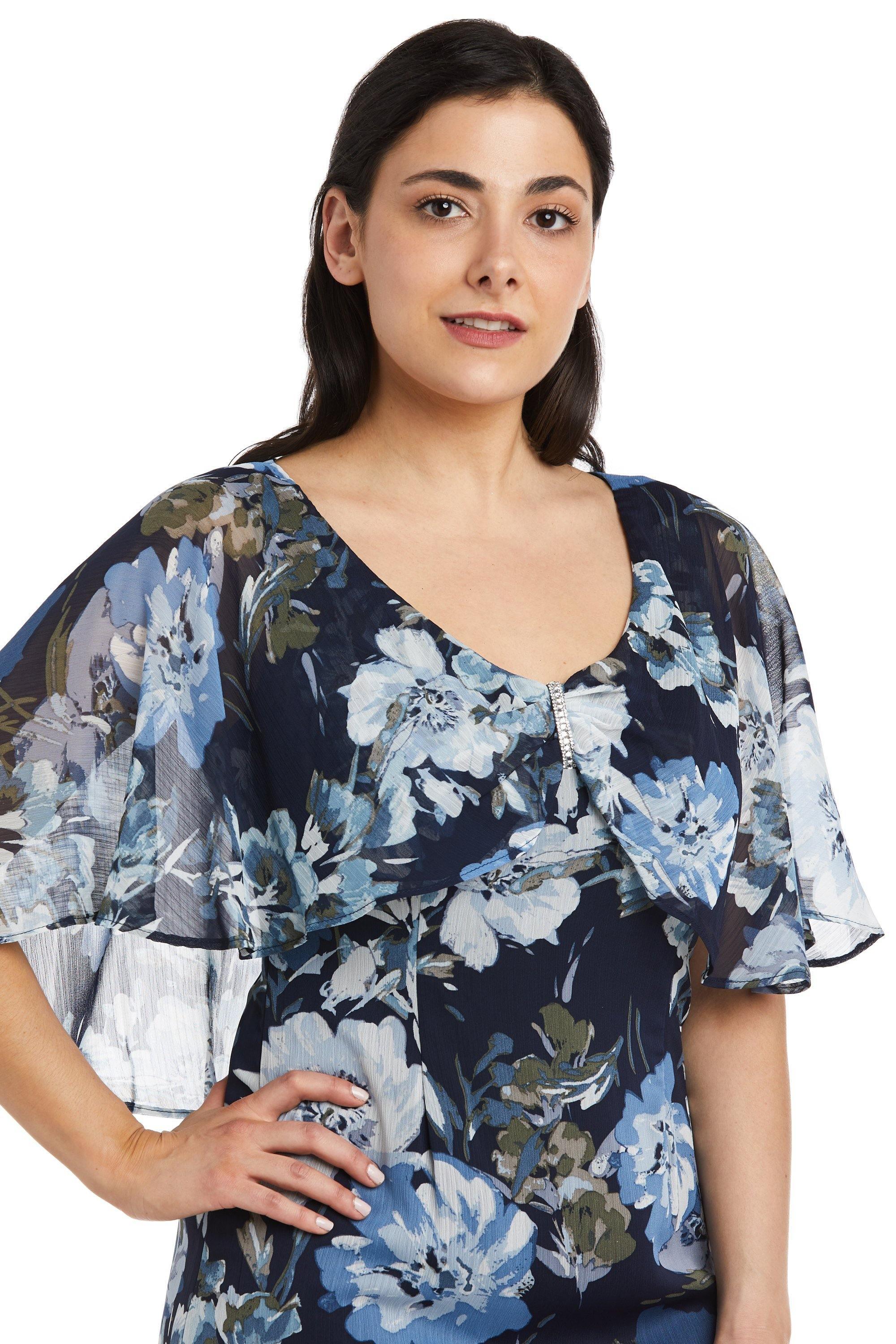 R&M Richards 7770P High Low Petite Chiffon Dress Sale