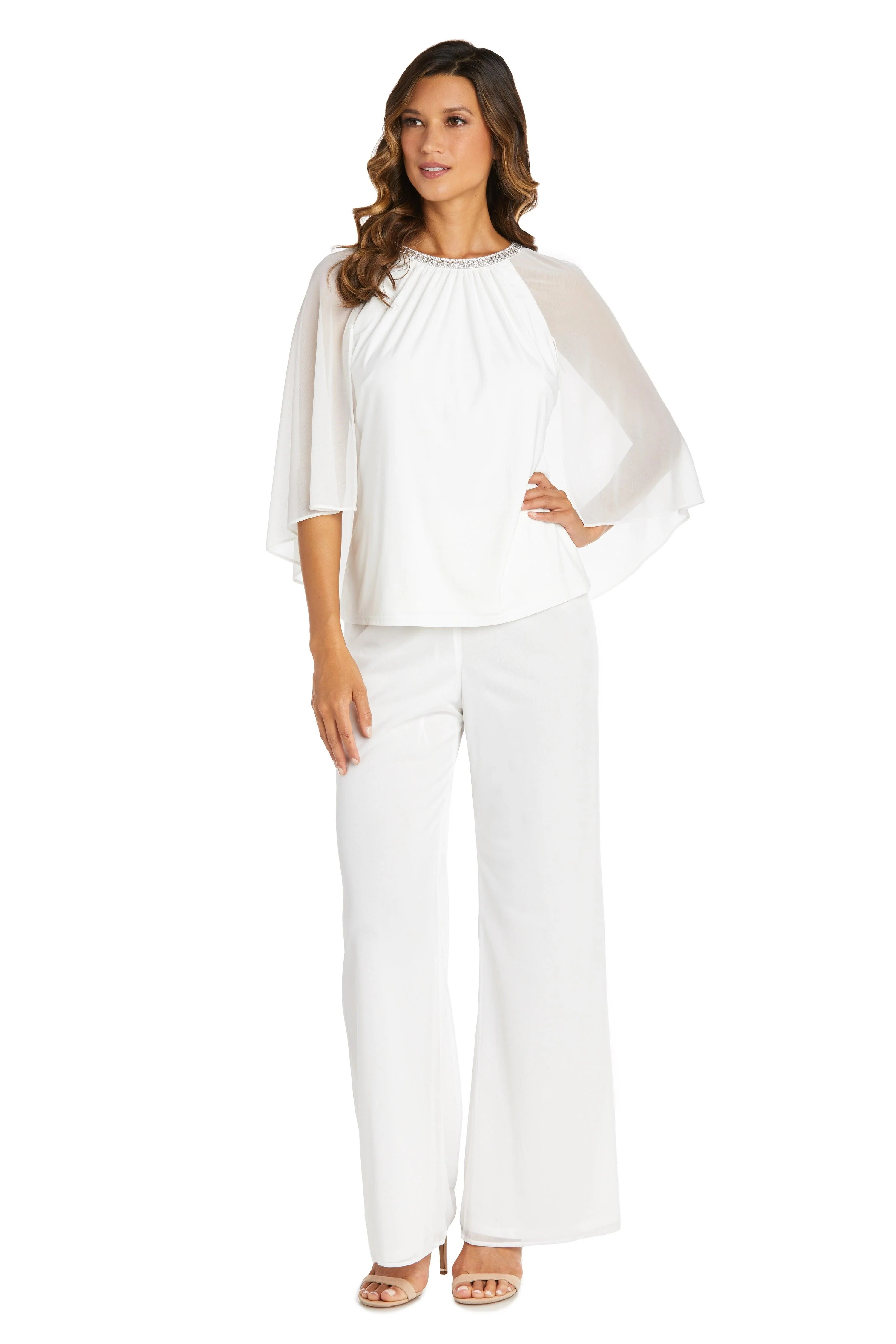 R&M Richards 9144 Formal Chiffon Capelet Top