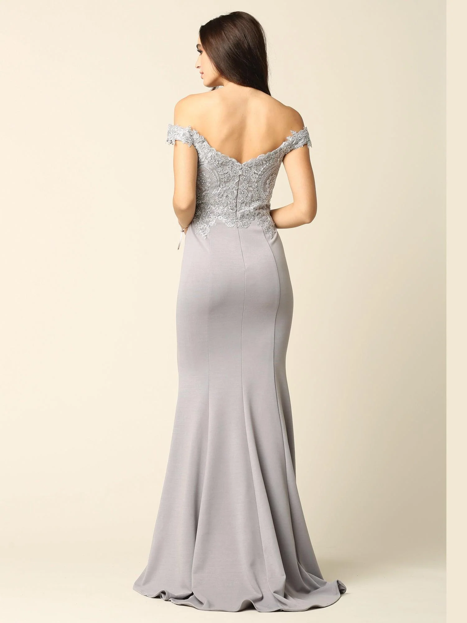 Long Formal Off Shoulder Fitted Mermaid Dress