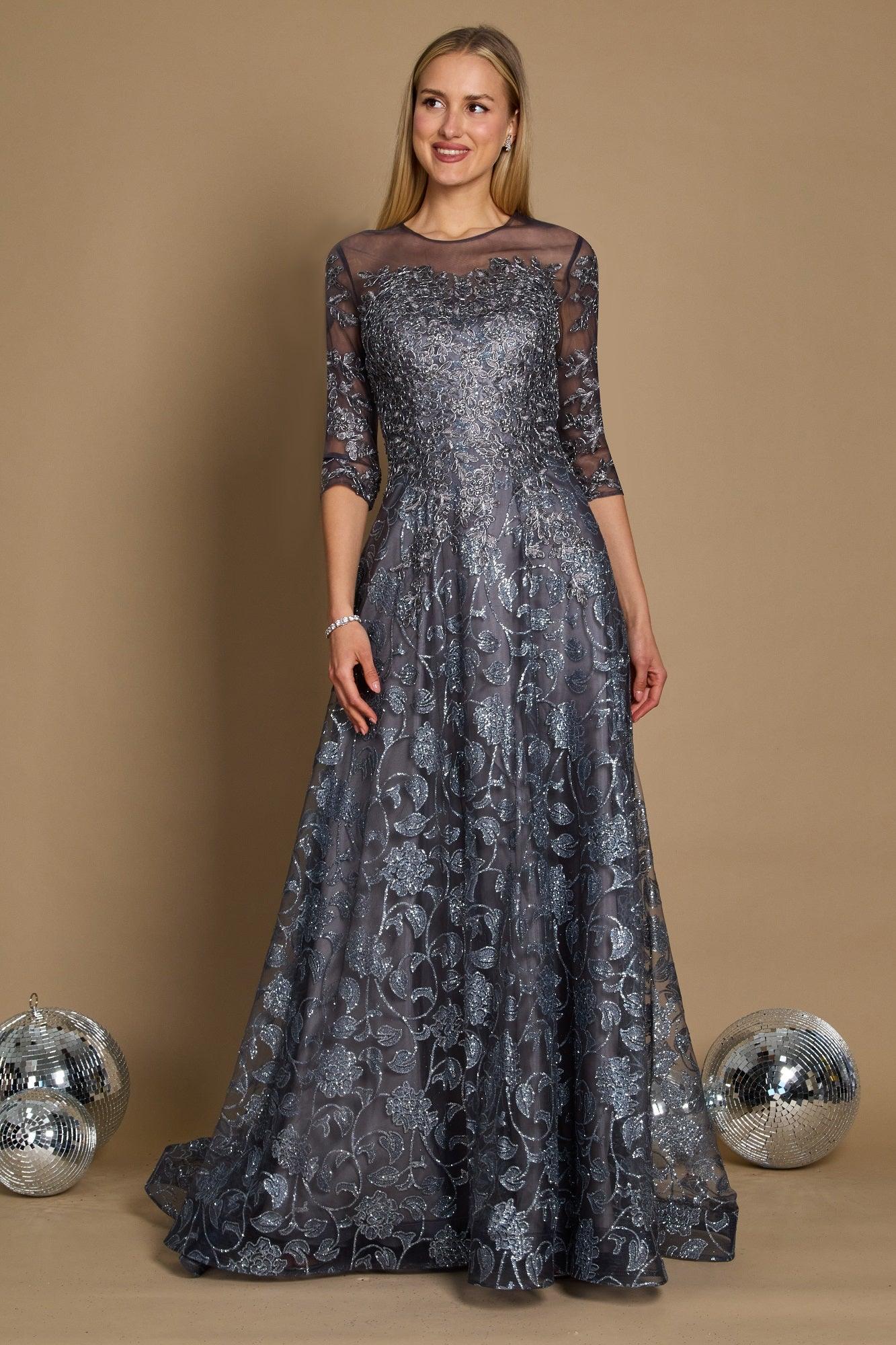 Dylan & Davids Long Formal Lace Evening Dress