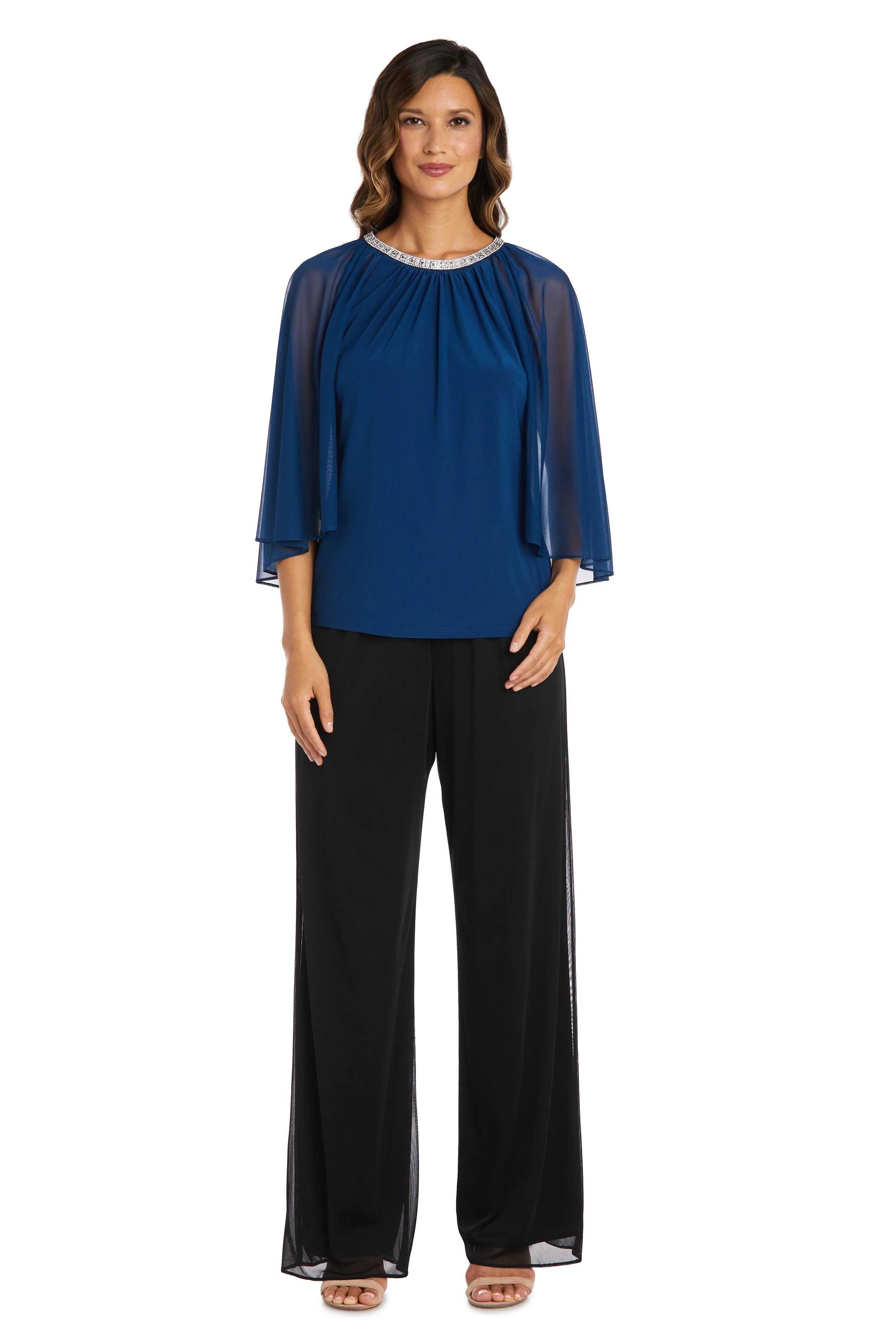 R&M Richards 9144 Formal Chiffon Capelet Top