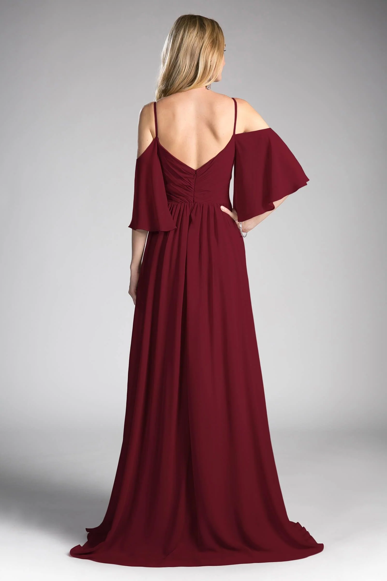 Cinderella Divine CJ267 Formal Long Dress Bridesmaids with Sleeves