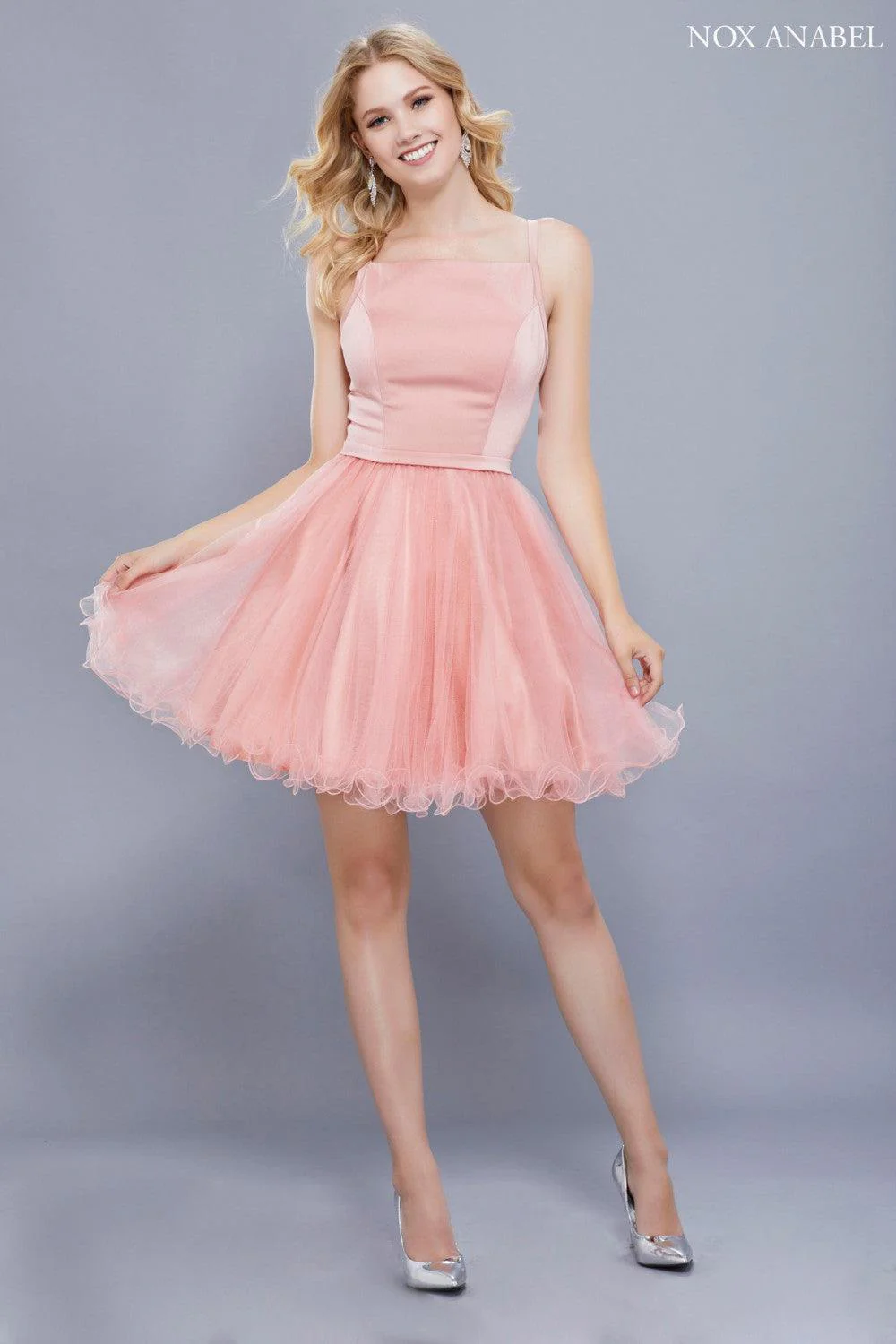 Short Sleeveless Tulle Formal Homecoming Prom Dress