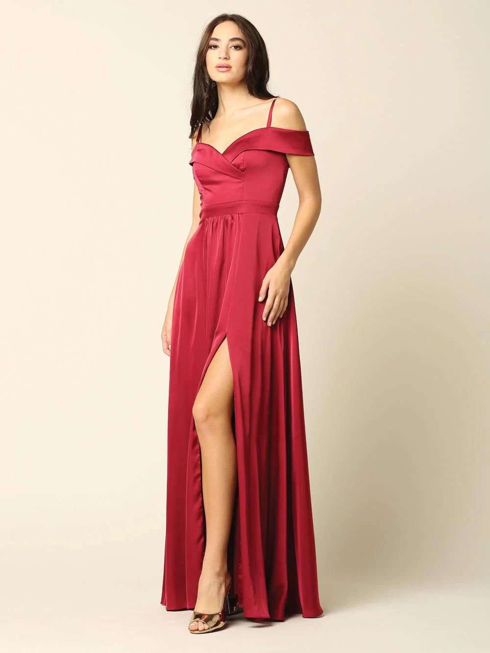 Long Formal Off Shoulder Bridesmaid Dress