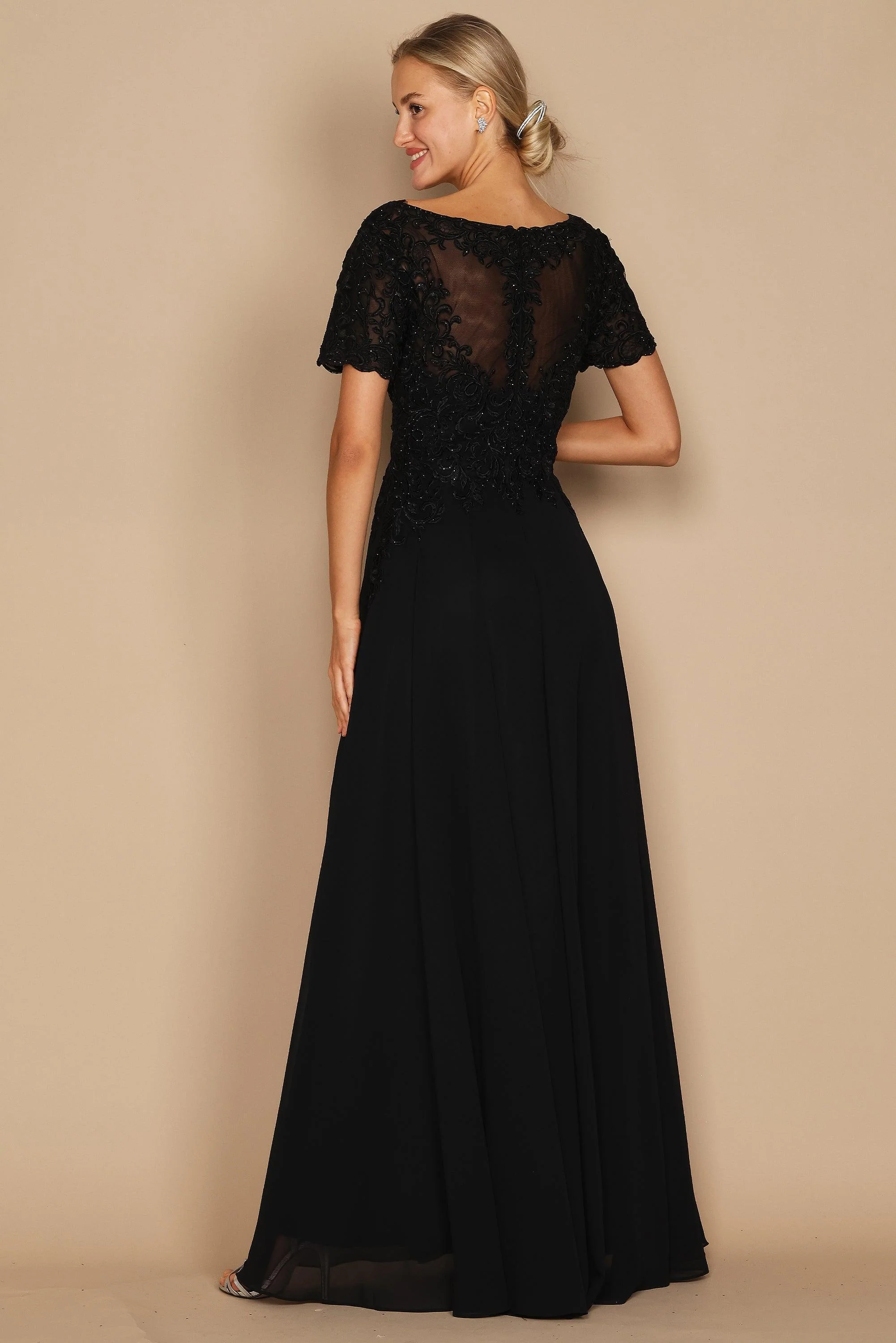 Dylan & Davids Short Sleeve Mother of the Bride Formal Dress