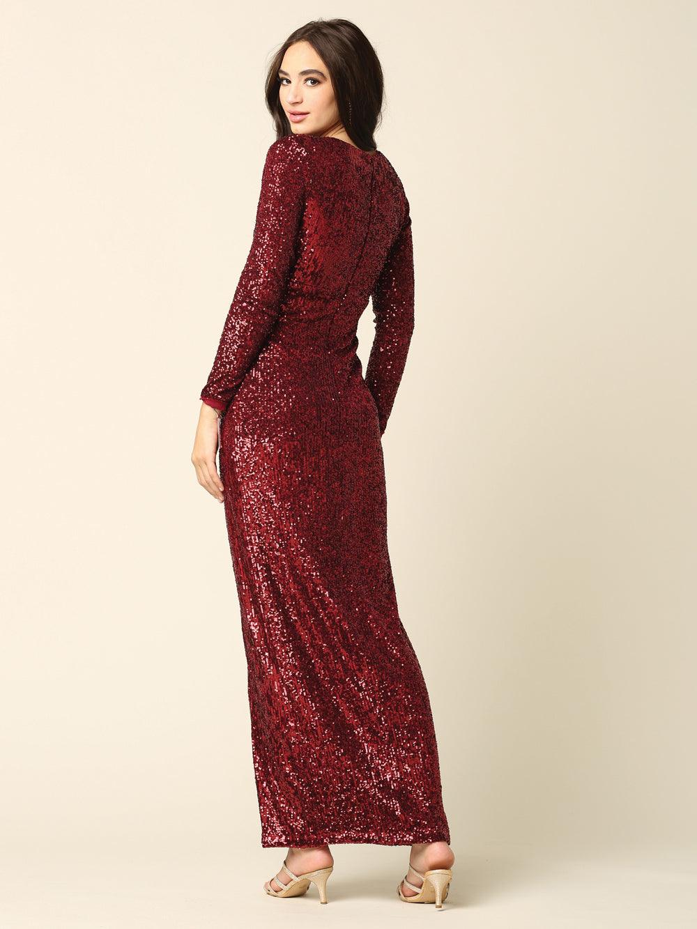 Long Sleeve Formal Evening Dress