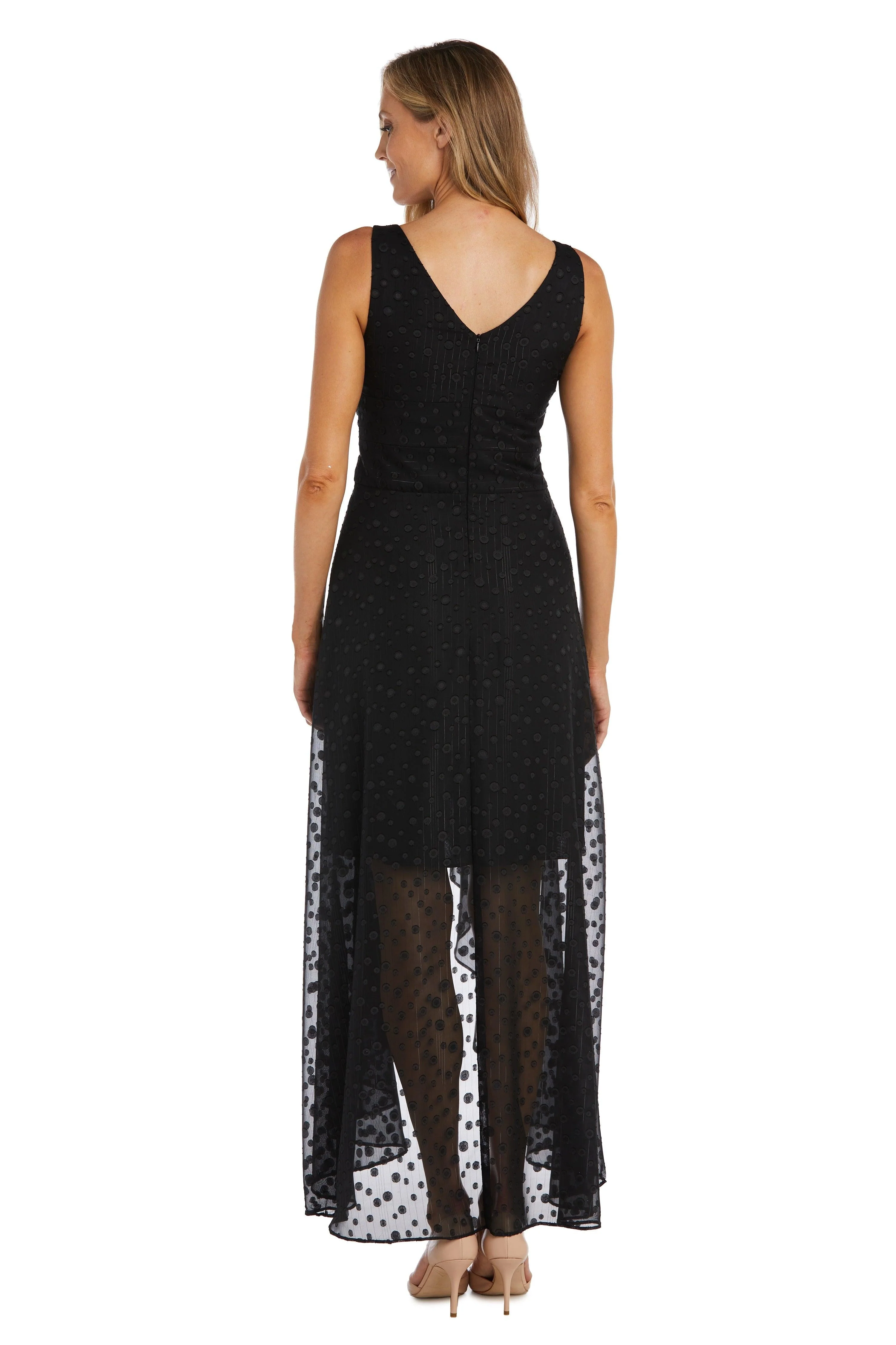 R&M Richards 9714 High Low Sleeveless Chiffon Dress