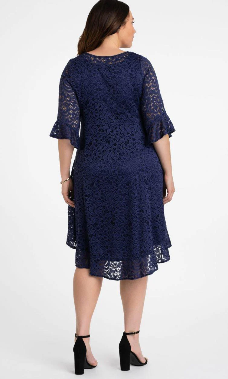 Kiyonna Short Lace Dress Formal Cocktail
