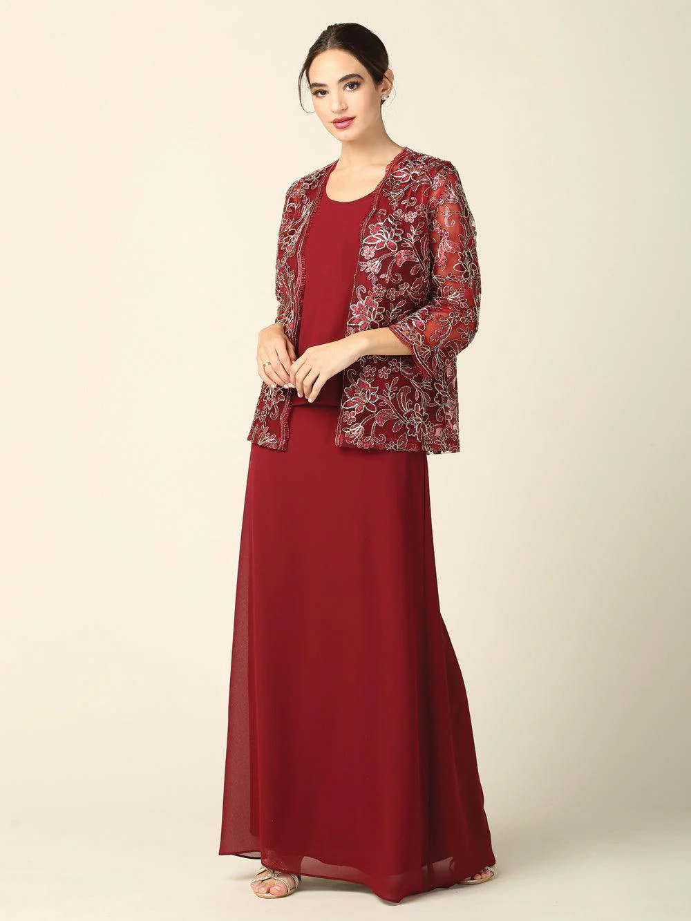 Mother of the Bride Long Formal Jacket Dress Sale
