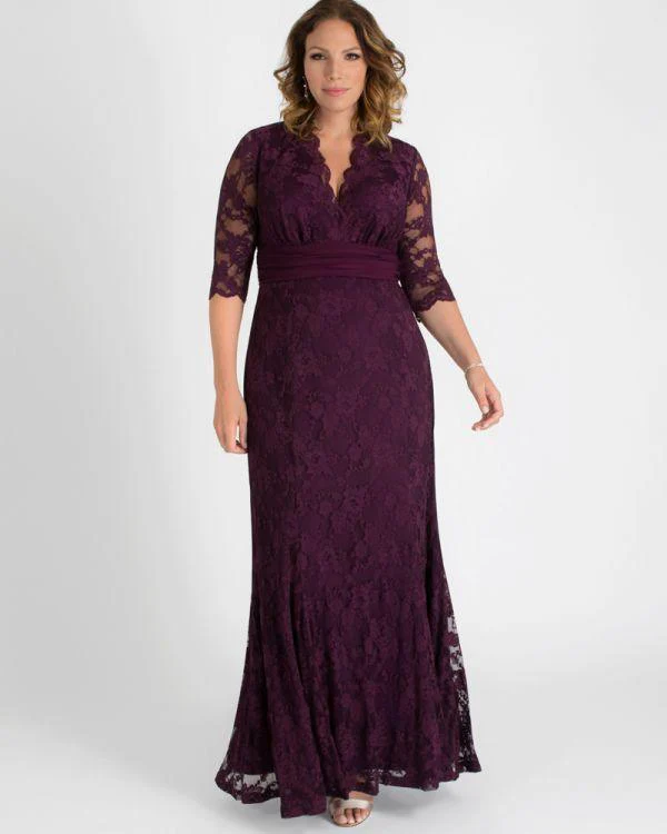 Kiyonna Screen Siren Lace Long Dress