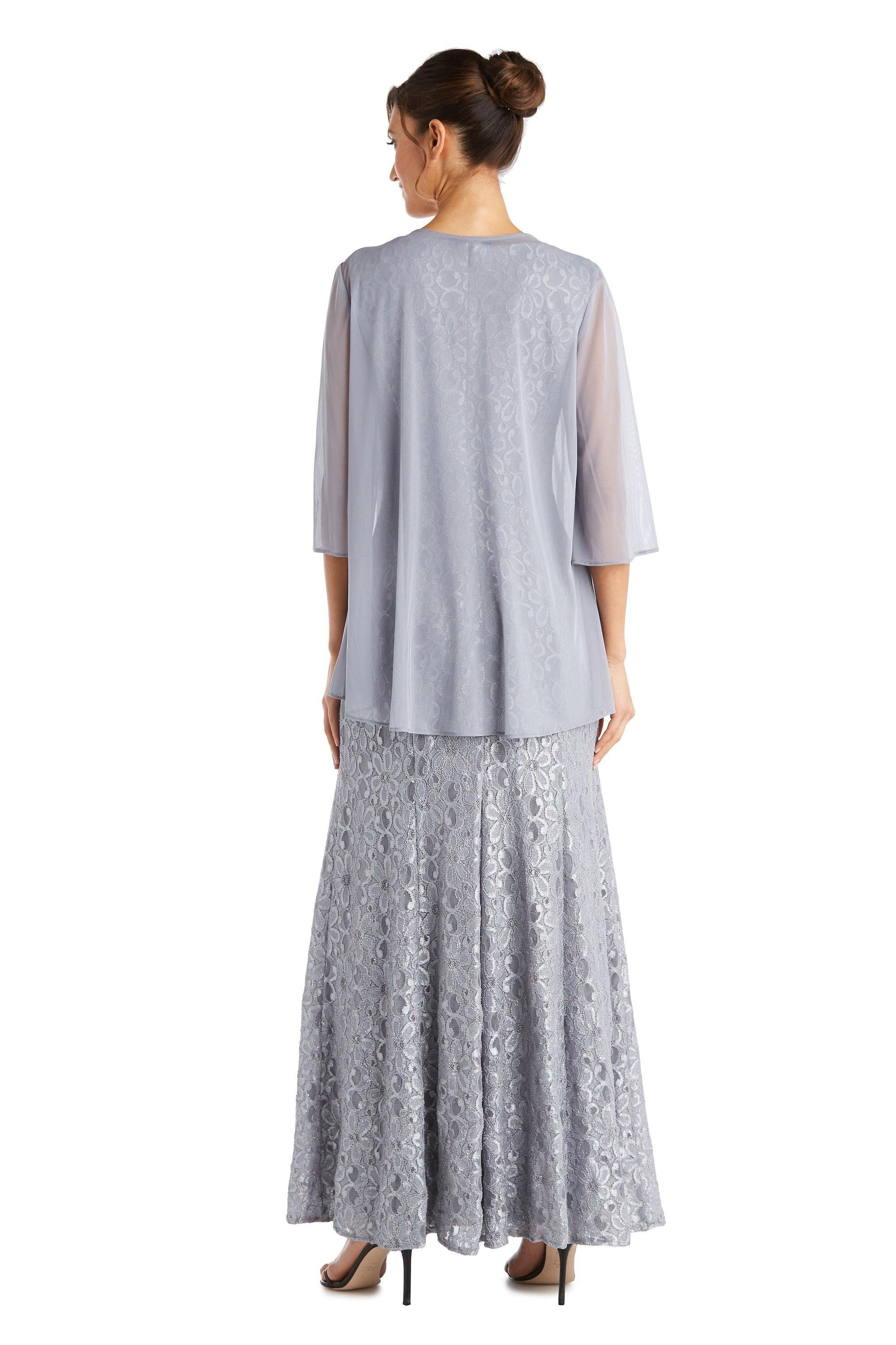 R&M Richards 2382P Long Formal Beaded Petite Dress