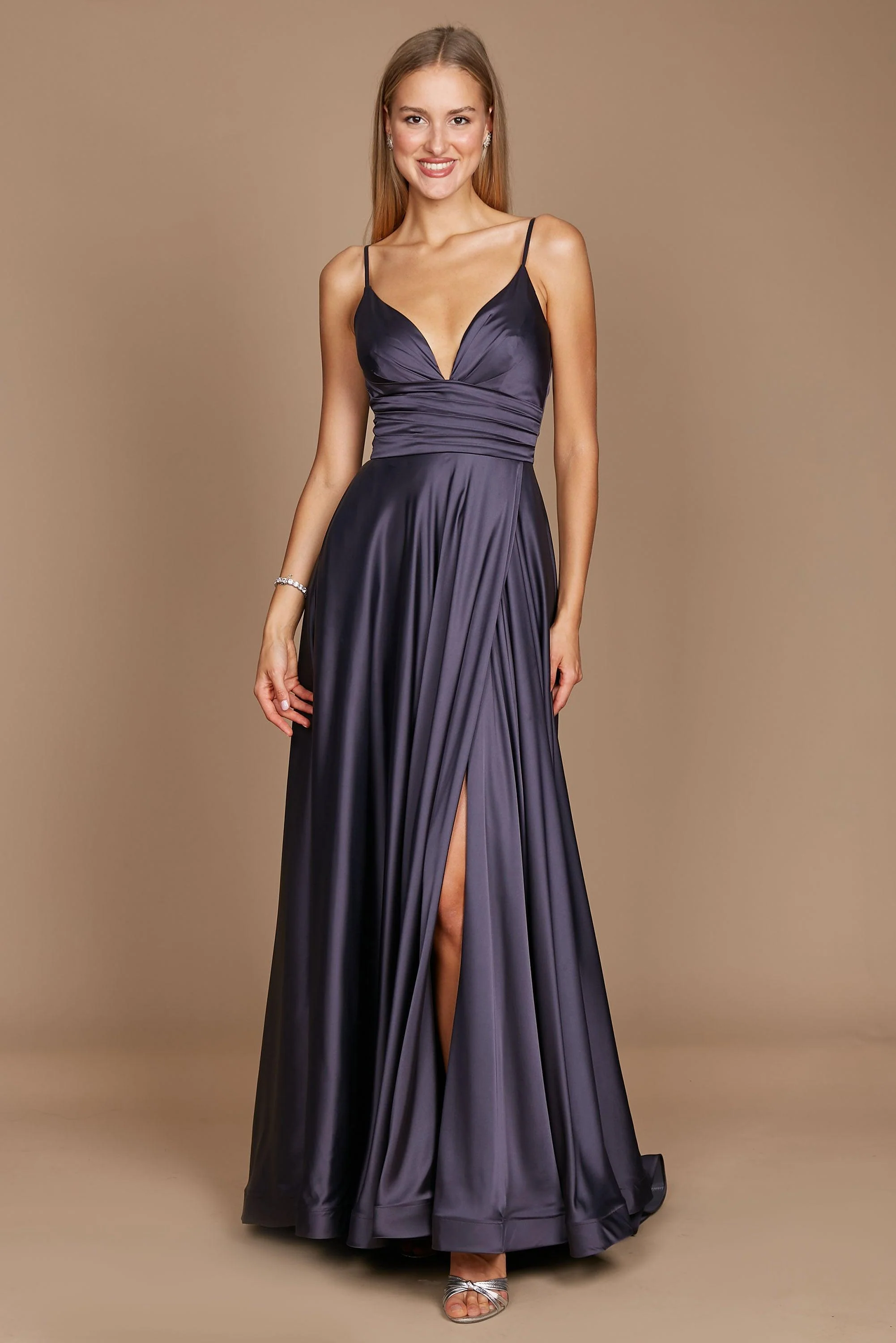 Dylan & Davids Long Spaghetti Strap Prom Formal Gown