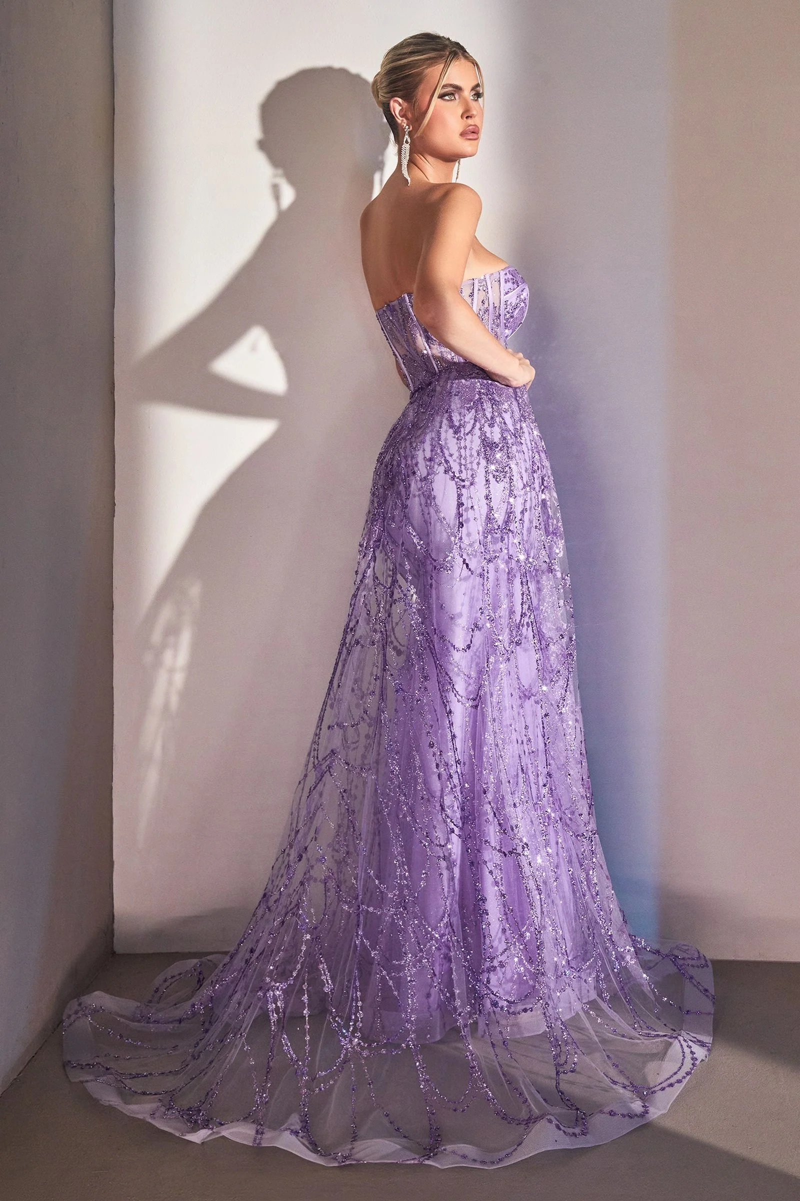 Cinderella Divine CB095 Strapless Long Fitted Prom Gown