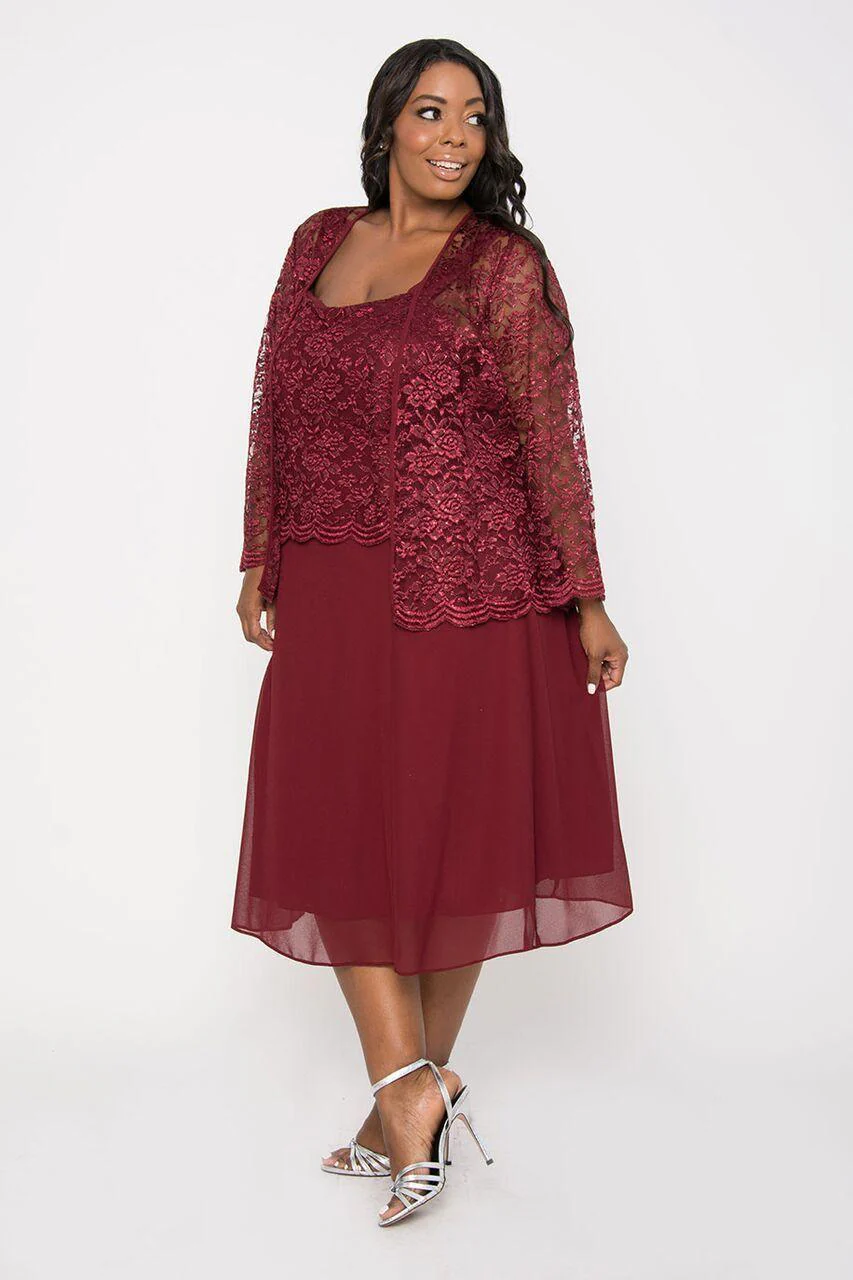 Short Mother Of The Bride Dress With Jacket Sale