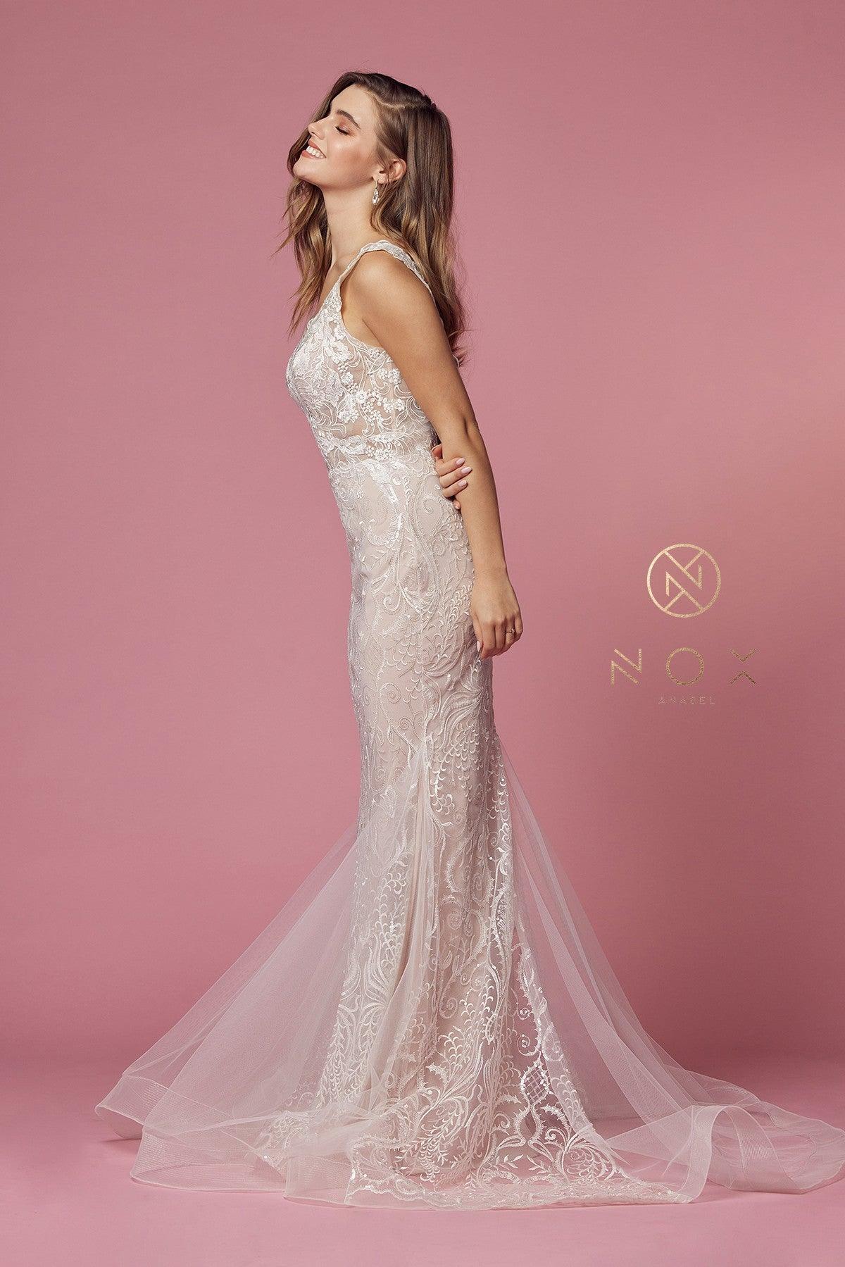 Sleeveless Formal Long Wedding Gown Sale