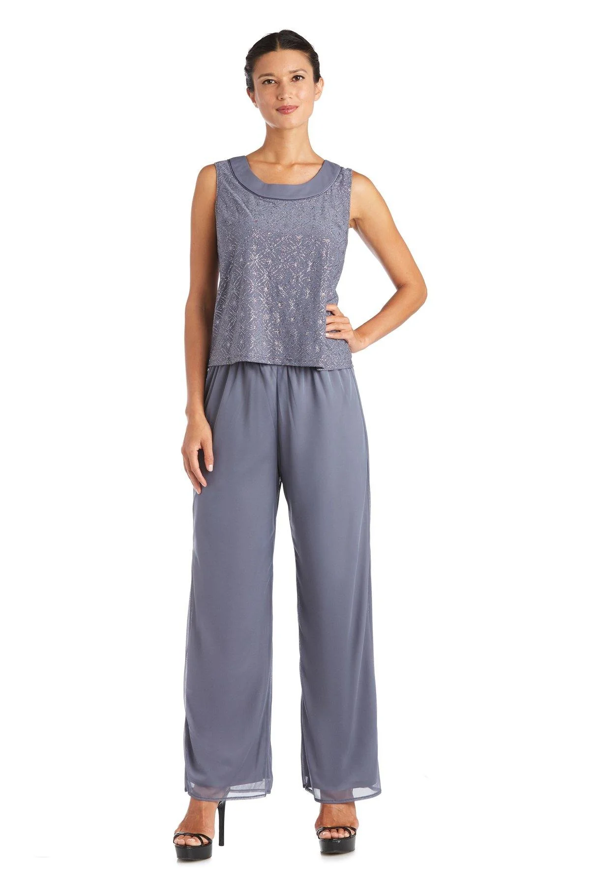 R&M Richards 5005 Charcoal Mother Of The Bride Pansuit