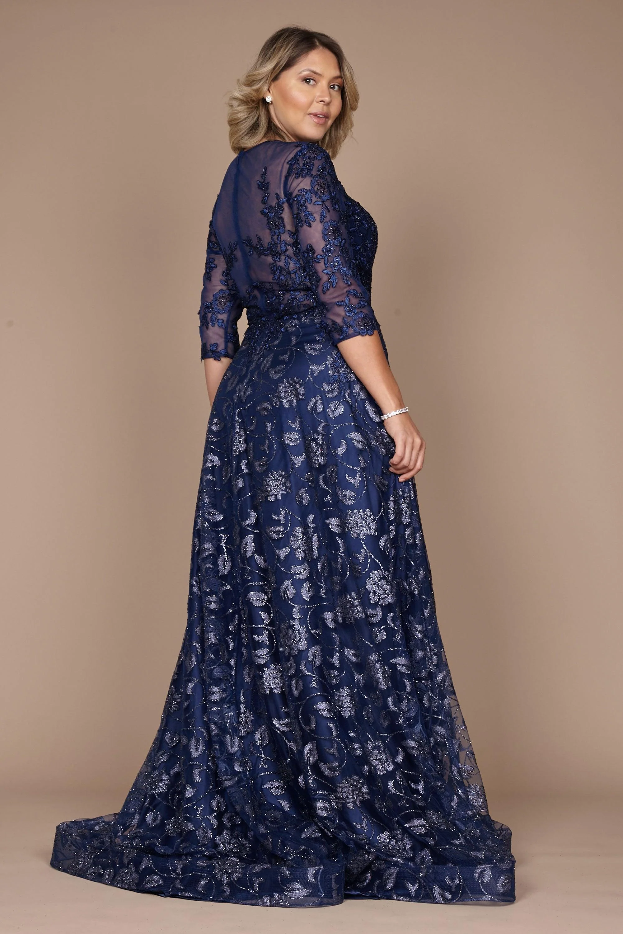 Dylan & Davids Long Formal Lace Evening Dress