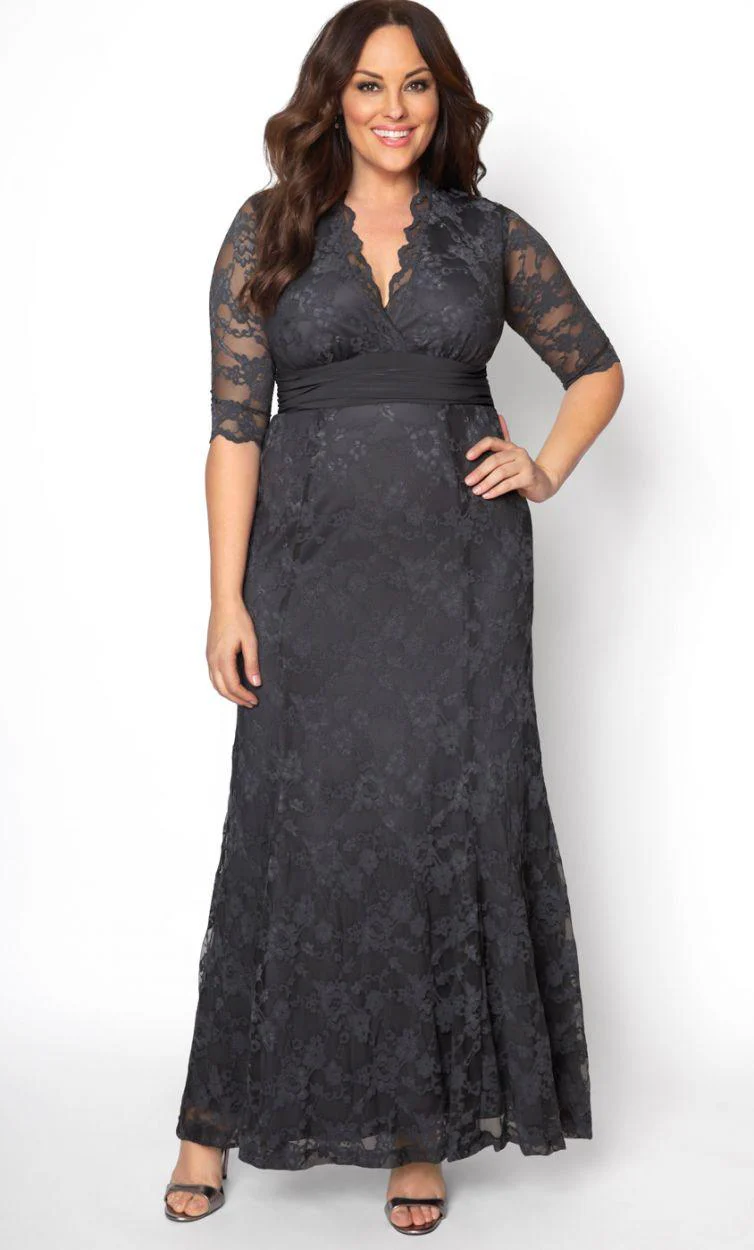 Kiyonna Screen Siren Lace Long Dress