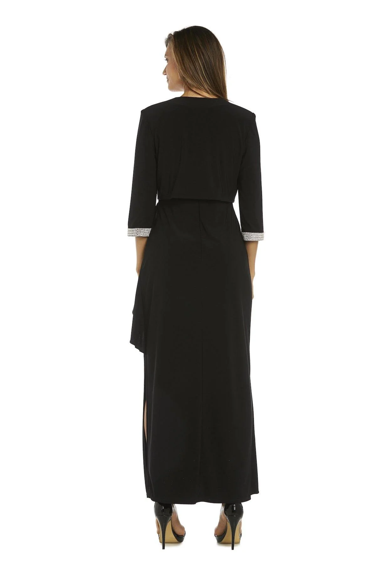 R&M Richards 3808P Long Formal Petite Jacket Dress