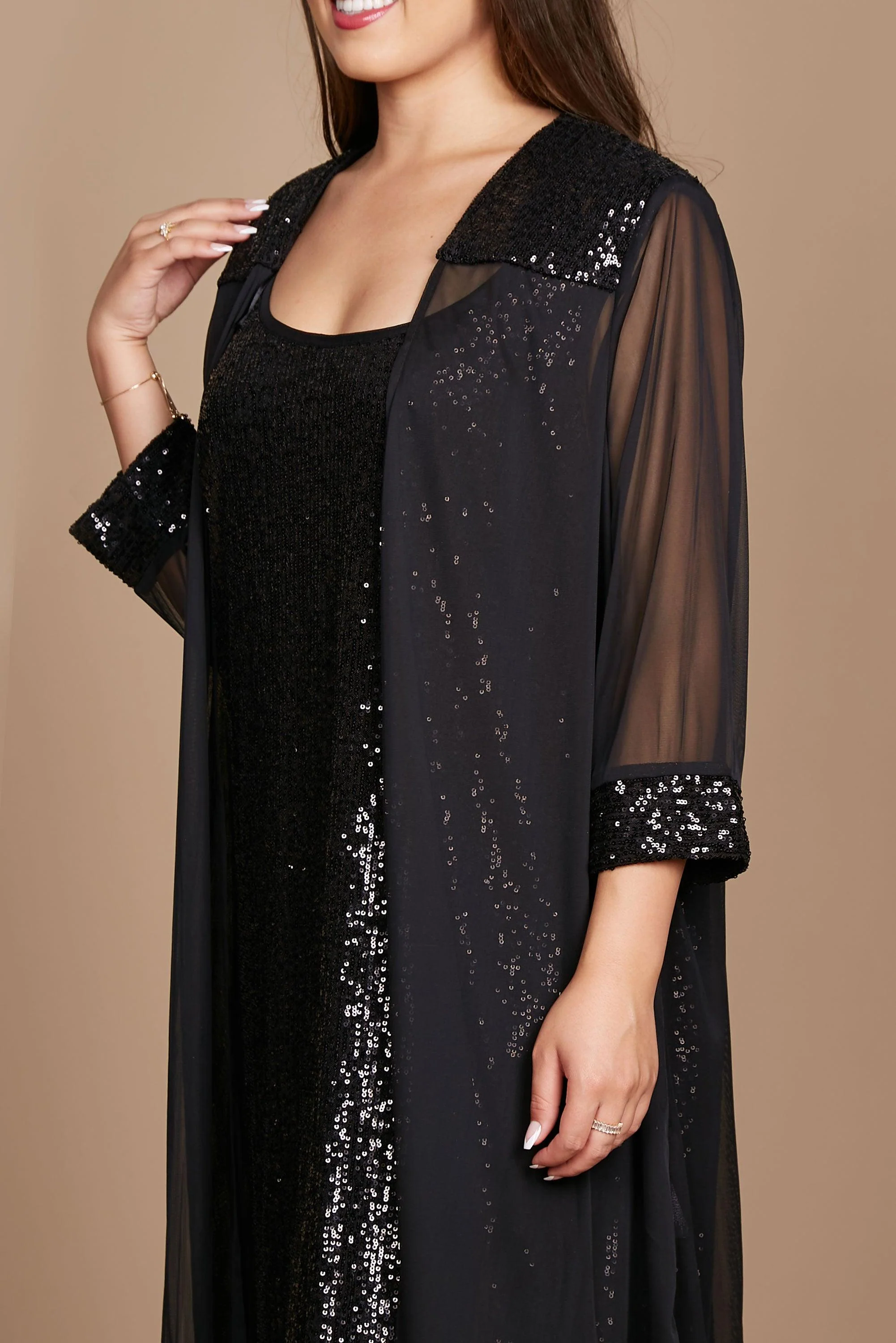 R&M Richards 2762W Short Black Formal Dress Jacket