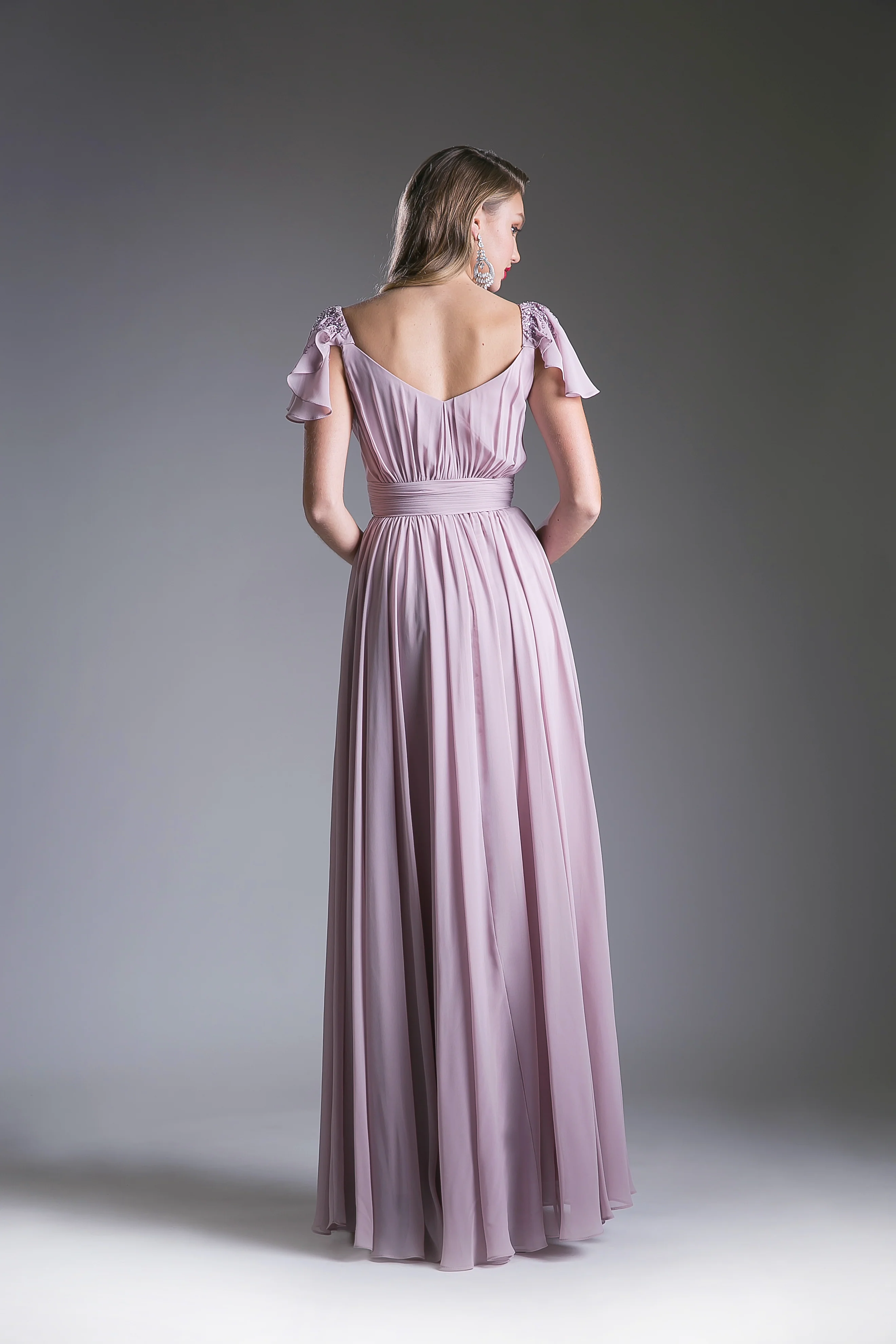 Cinderella Divine CD1002 Long Formal Dress Empire Waist Chiffon