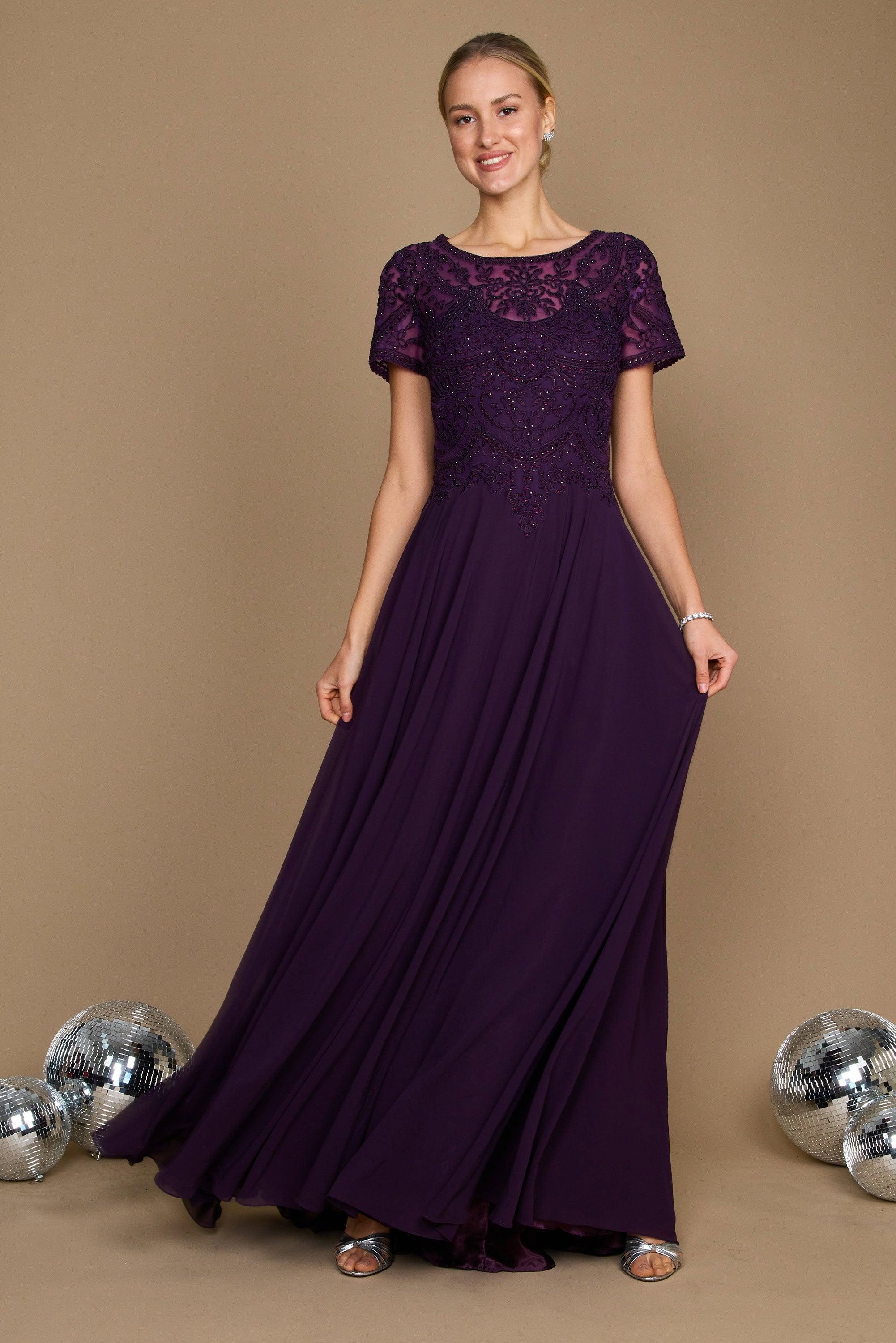 Dylan & Davids Short Sleeve Formal Mother of the Bride Dress