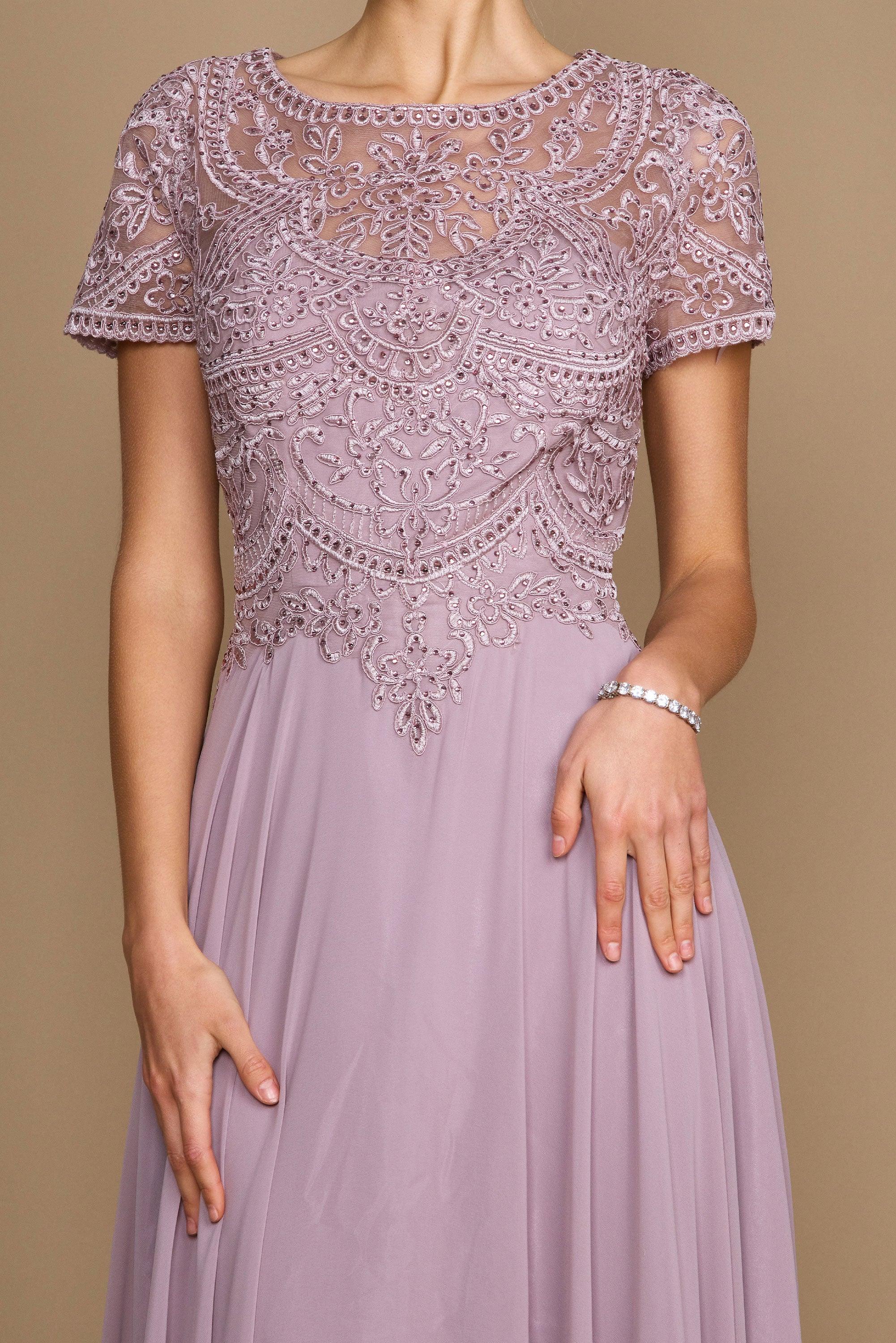 Dylan & Davids Short Sleeve Formal Mother of the Bride Dress